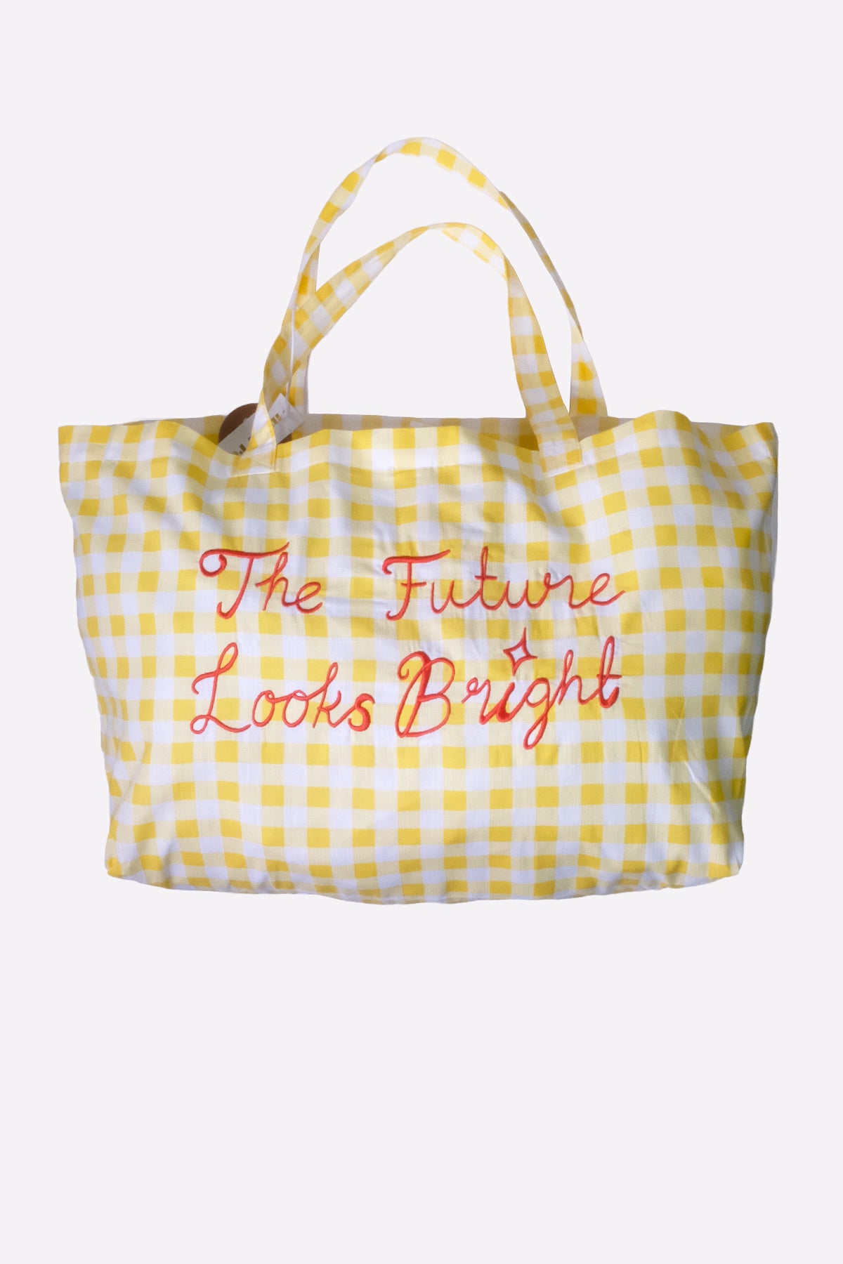 Mini Rodini Yellow Check Beach Bag