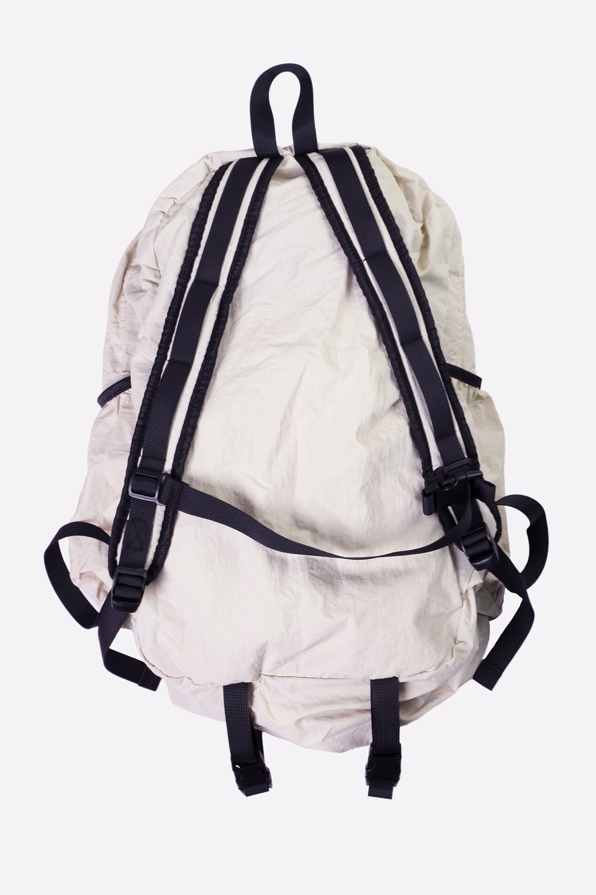 Nylon Backpack (Black, White)