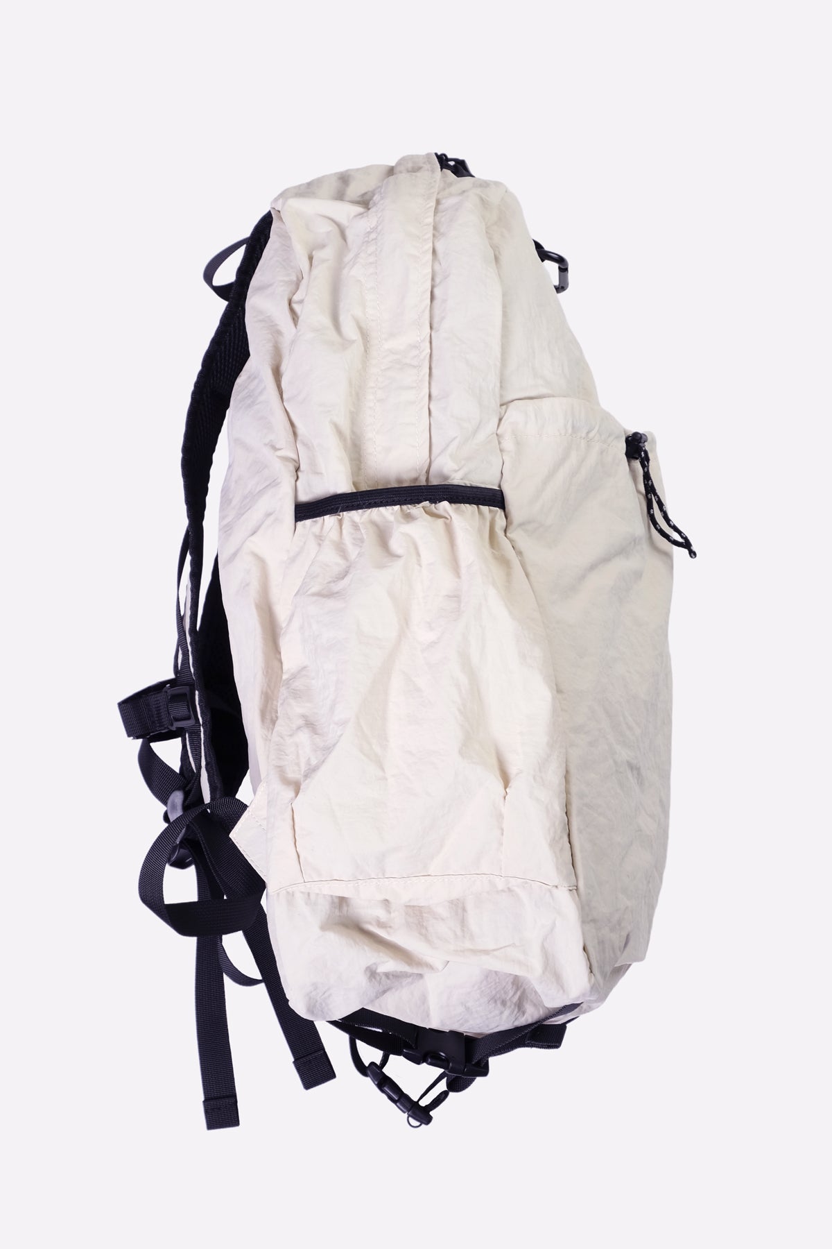 Nylon Backpack (Black, White)
