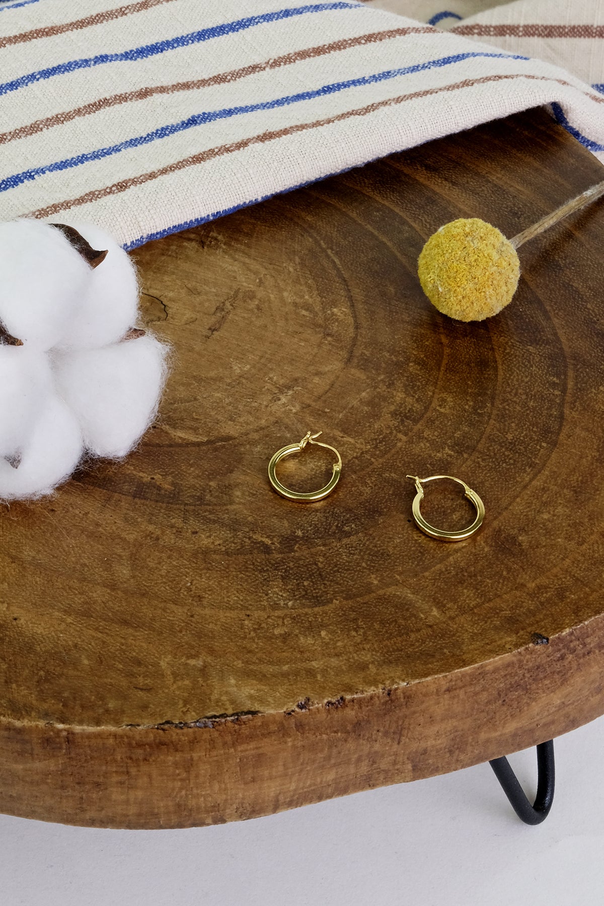 Gold Plated Huggie Hoops Earrings