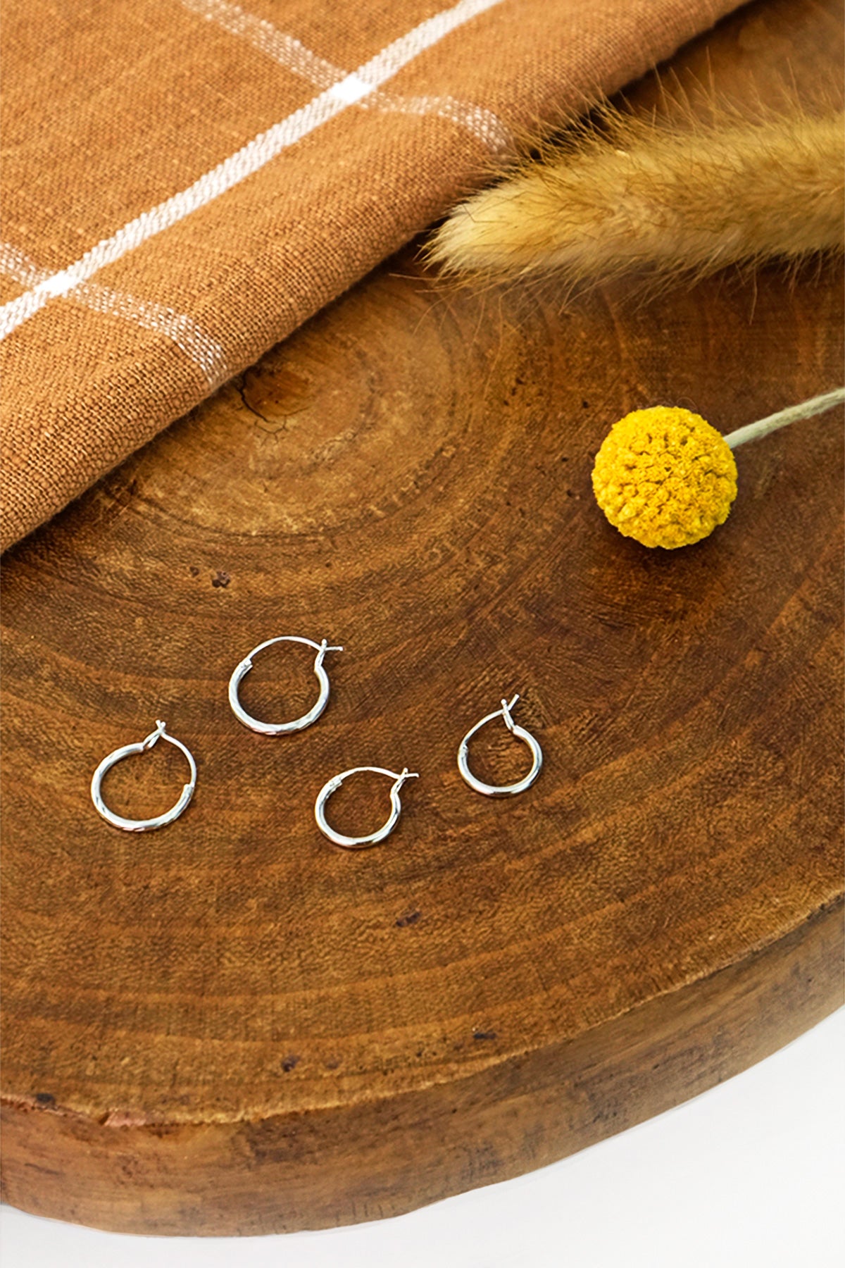 Sterling Silver Hoops Set of Two