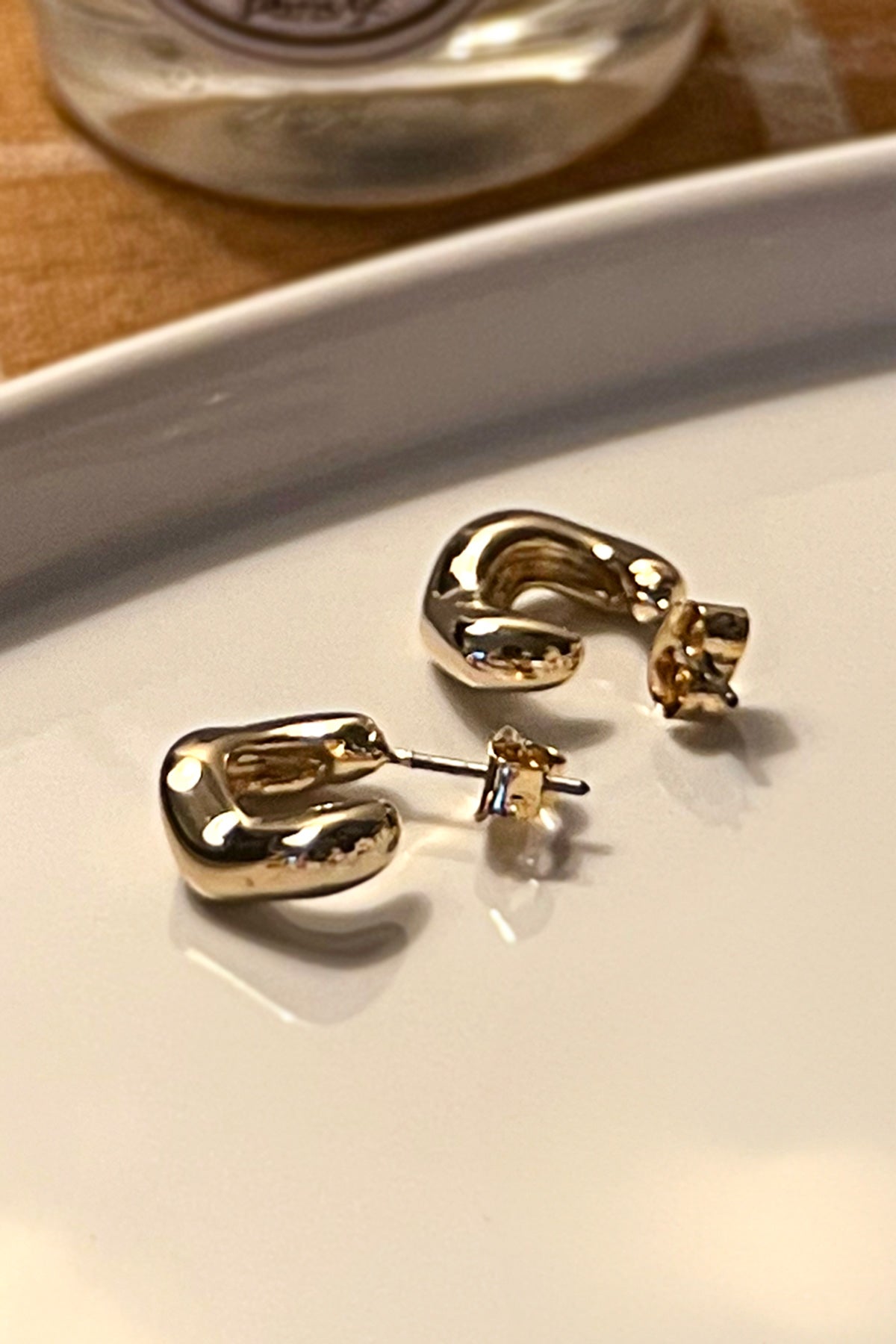 Freeform Half Hoop Earrings