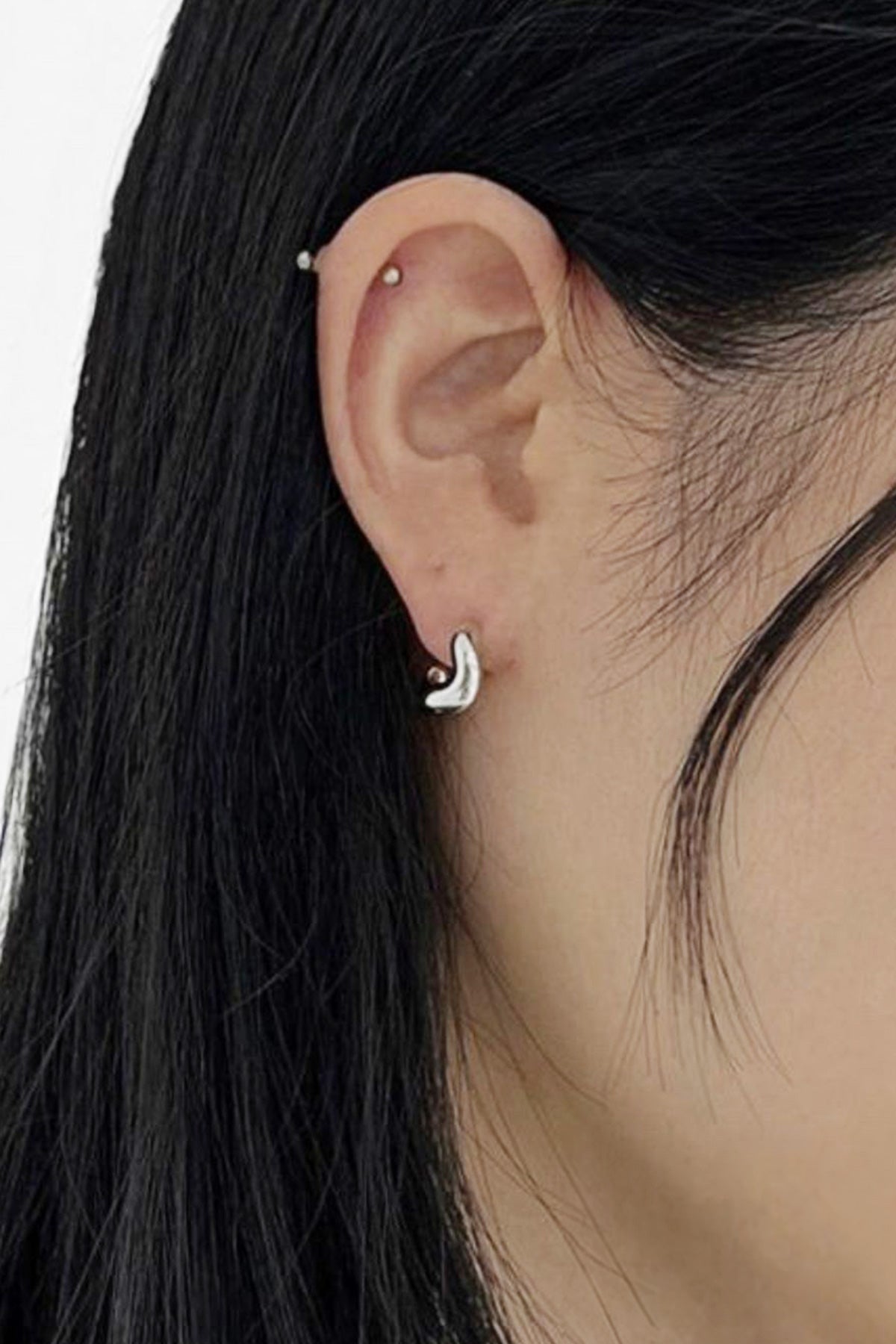 Freeform Half Hoop Earrings