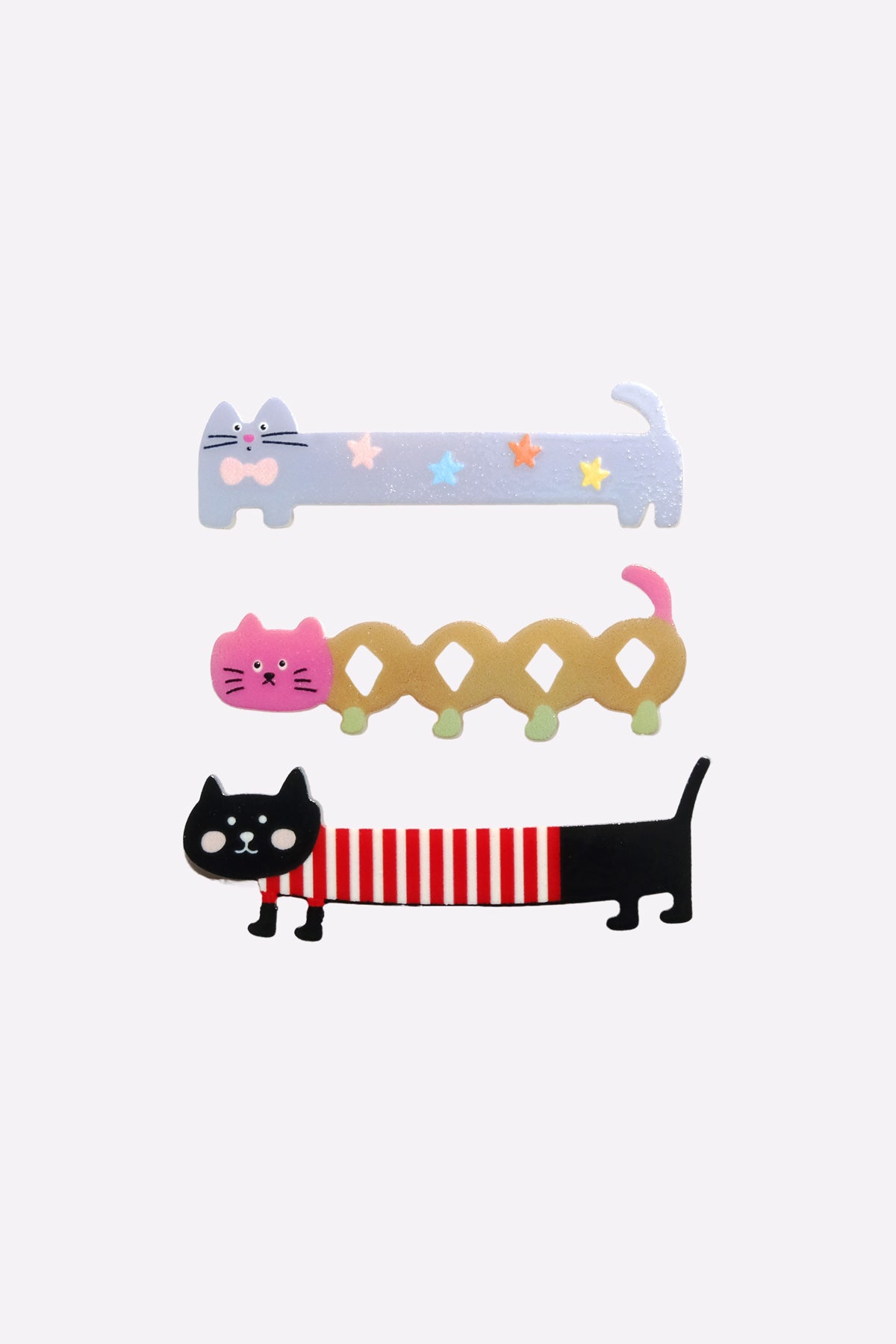Tabby Cat Hair Clips (Set of 3)