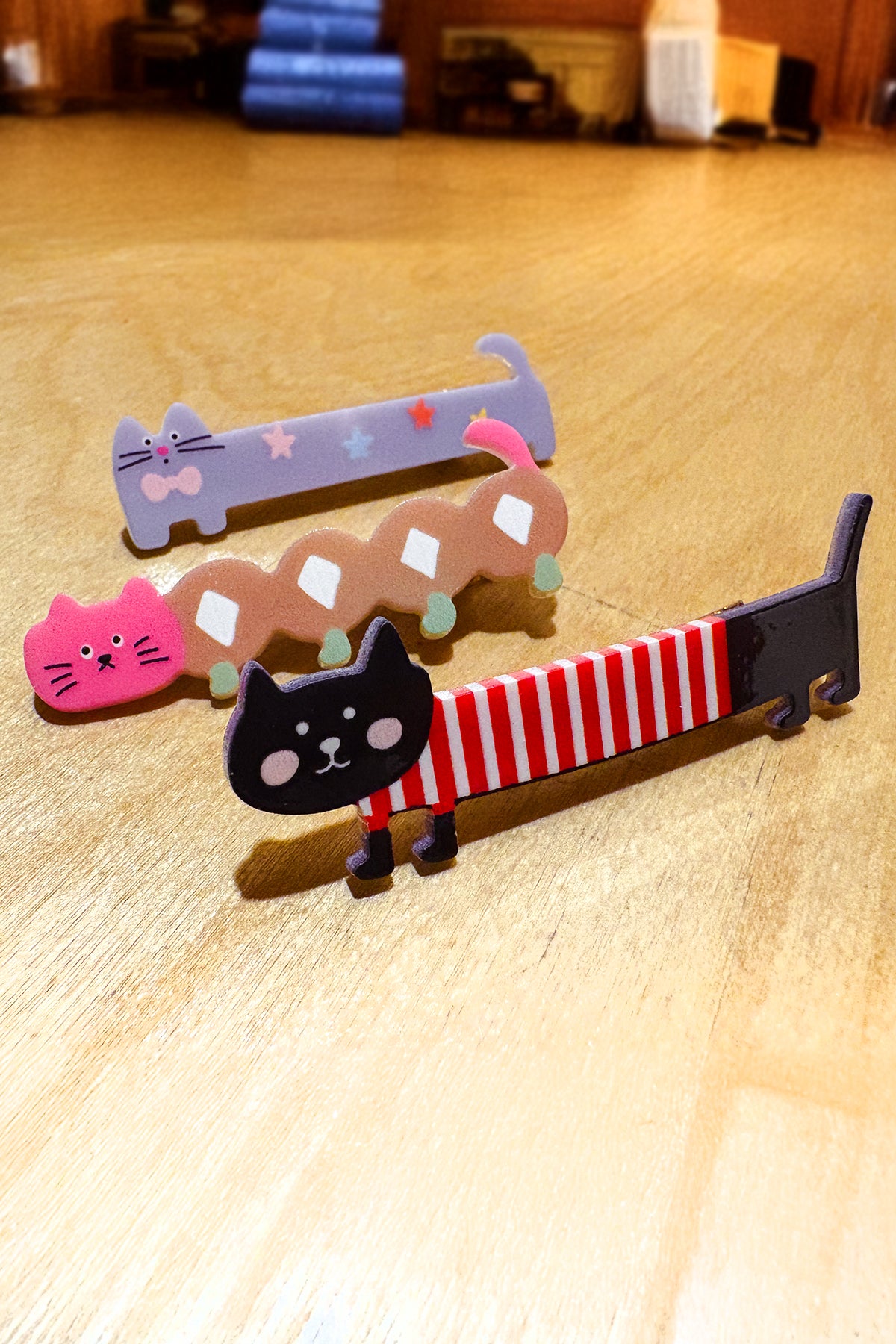 Tabby Cat Hair Clips (Set of 3)