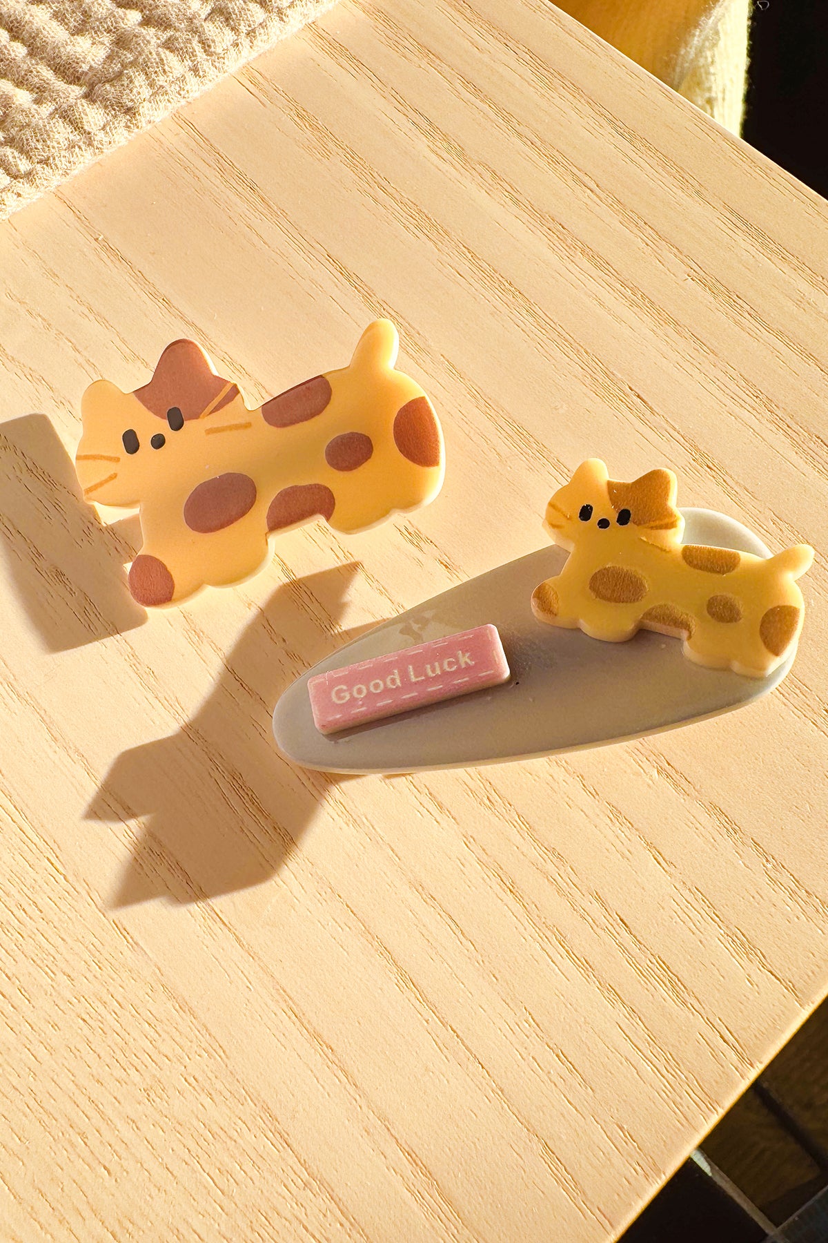 Spotted Kitten Hair Clips (Set of 2)