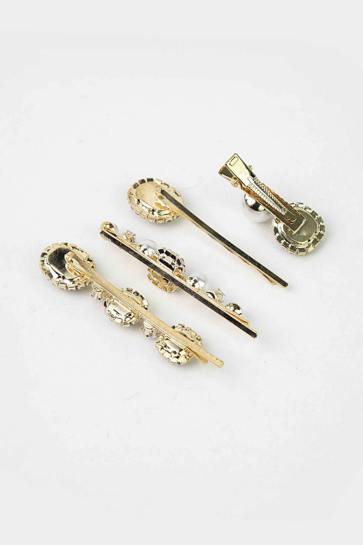 Royal Purple Crystal Pearl Pin Set