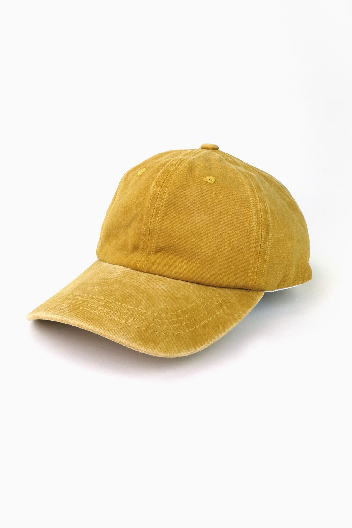 Plain Denim Baseball Cap (Washed Tan)
