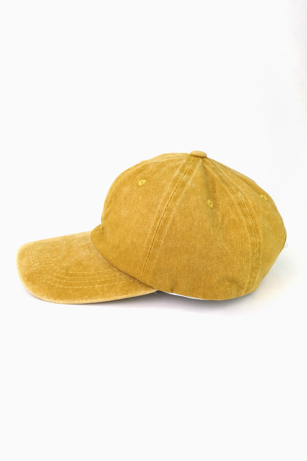 Plain Denim Baseball Cap (Washed Tan)