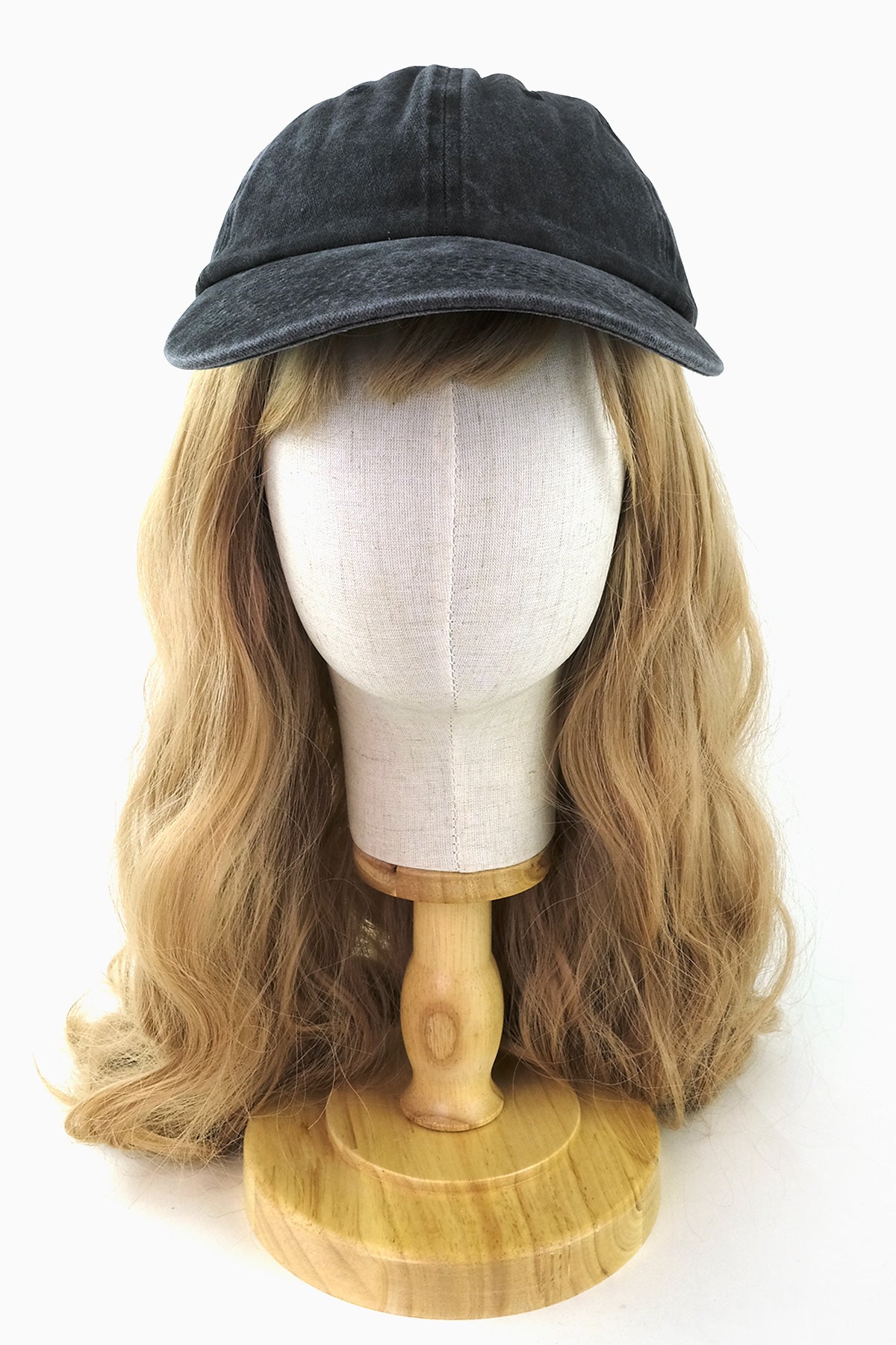 Plain Denim Baseball Cap (Washed Black)