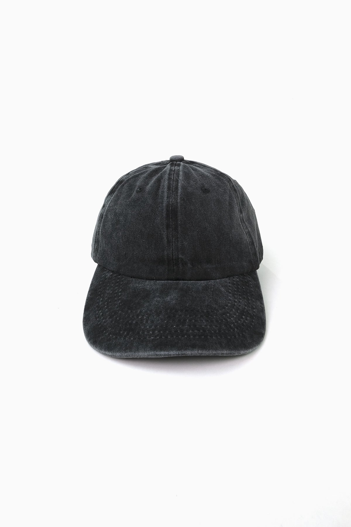 Plain Denim Baseball Cap (Washed Black)