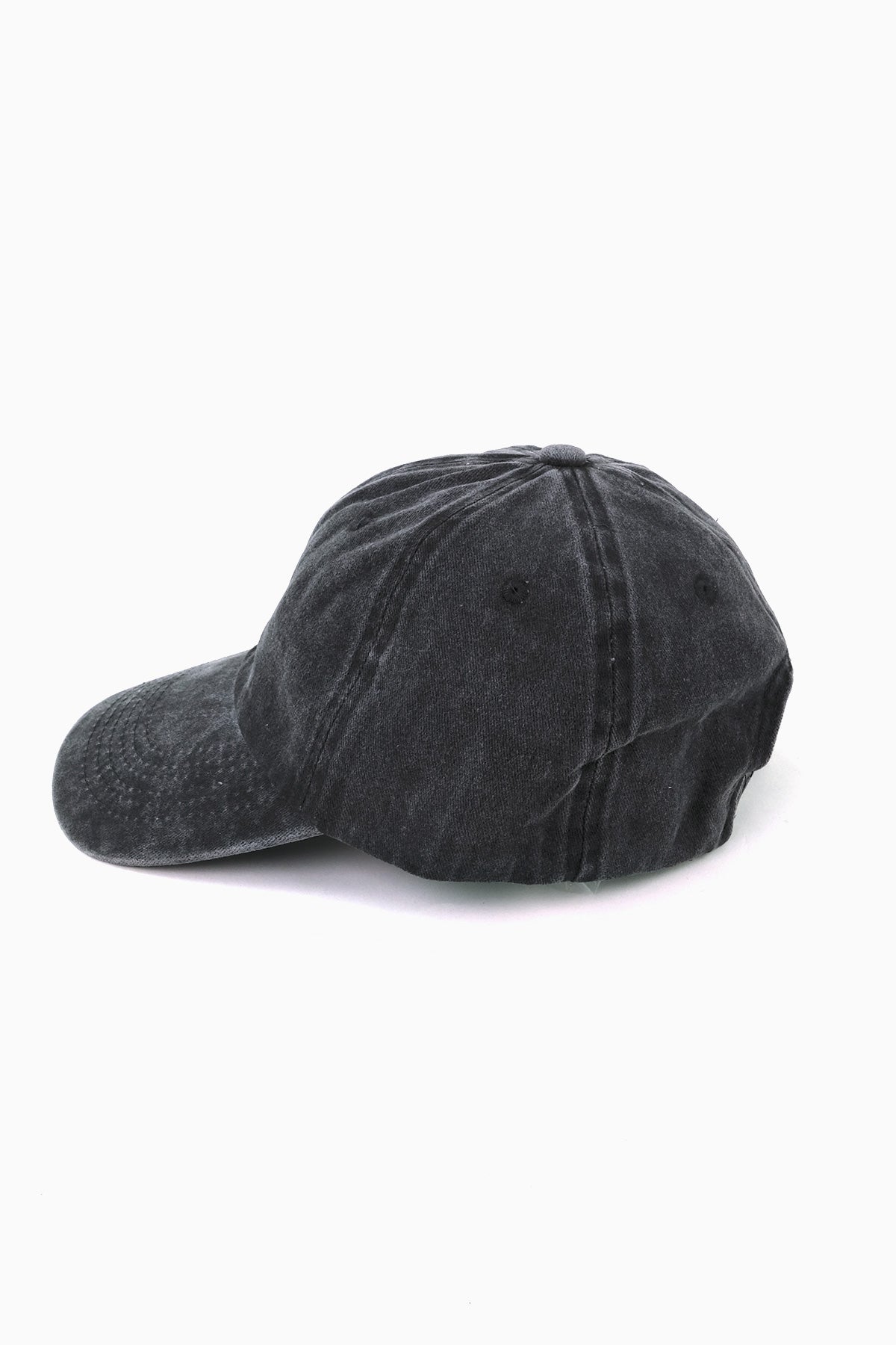 Plain Denim Baseball Cap (Washed Black)