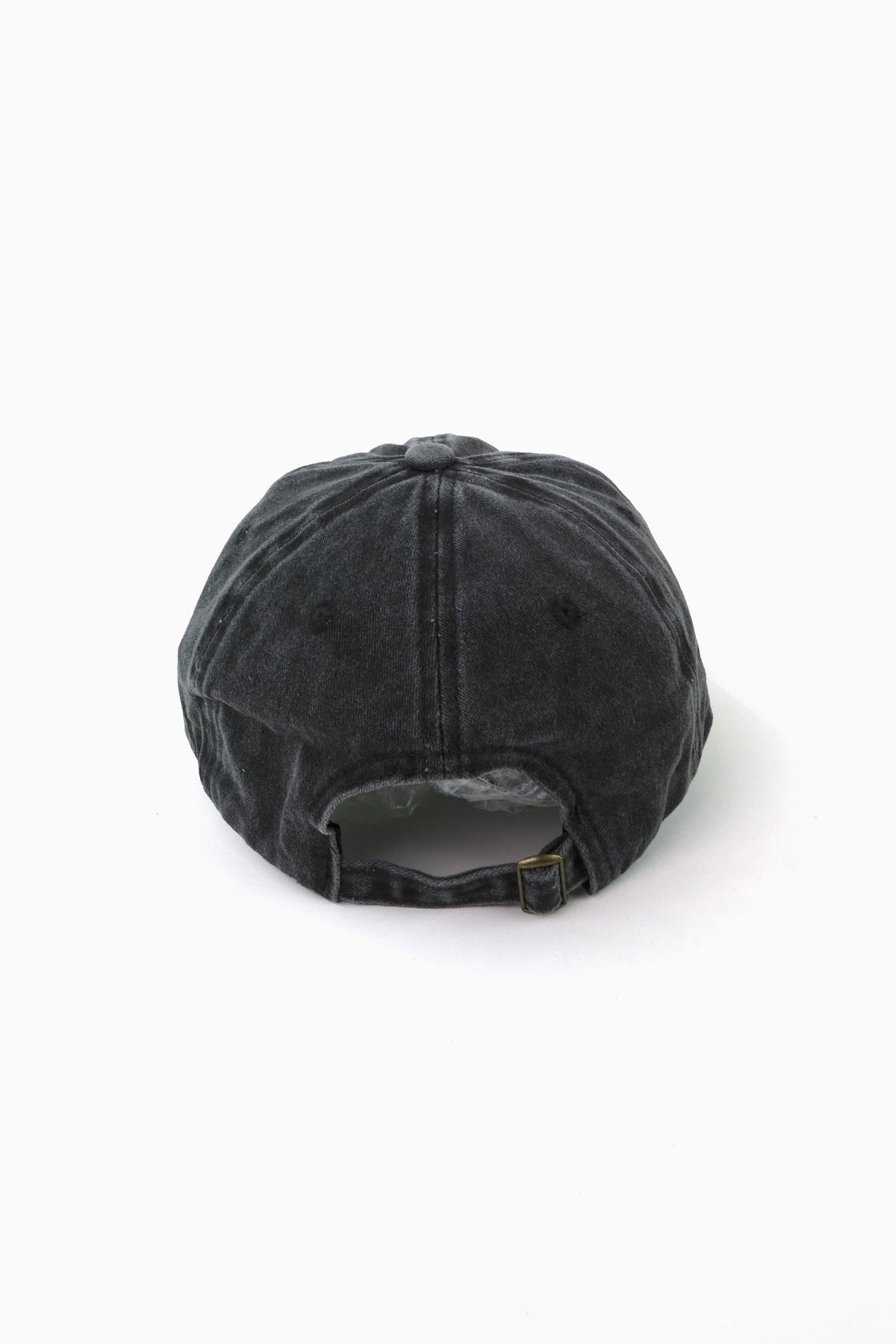 Plain Denim Baseball Cap (Washed Black)