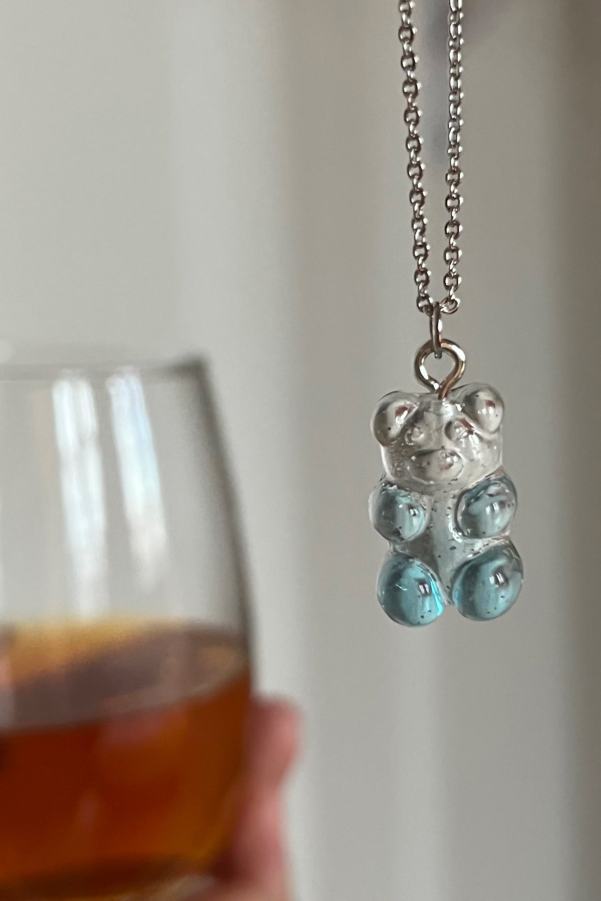 Gummy Bear Necklace (Blue Ombre)