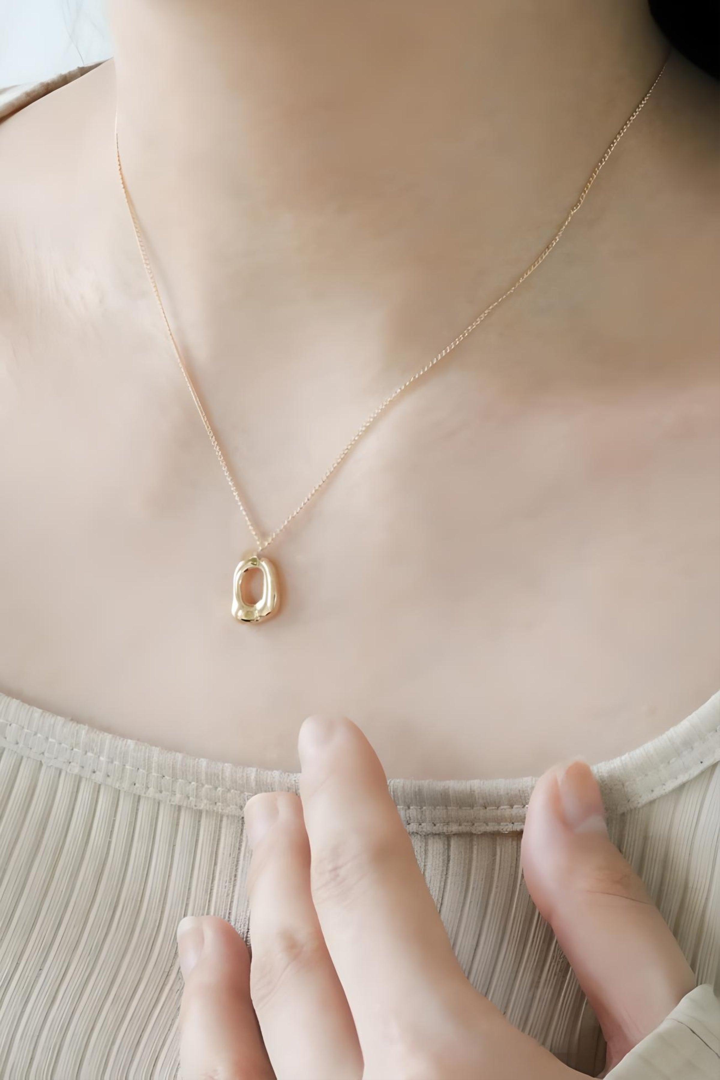 Modern Donut Shaped Necklace