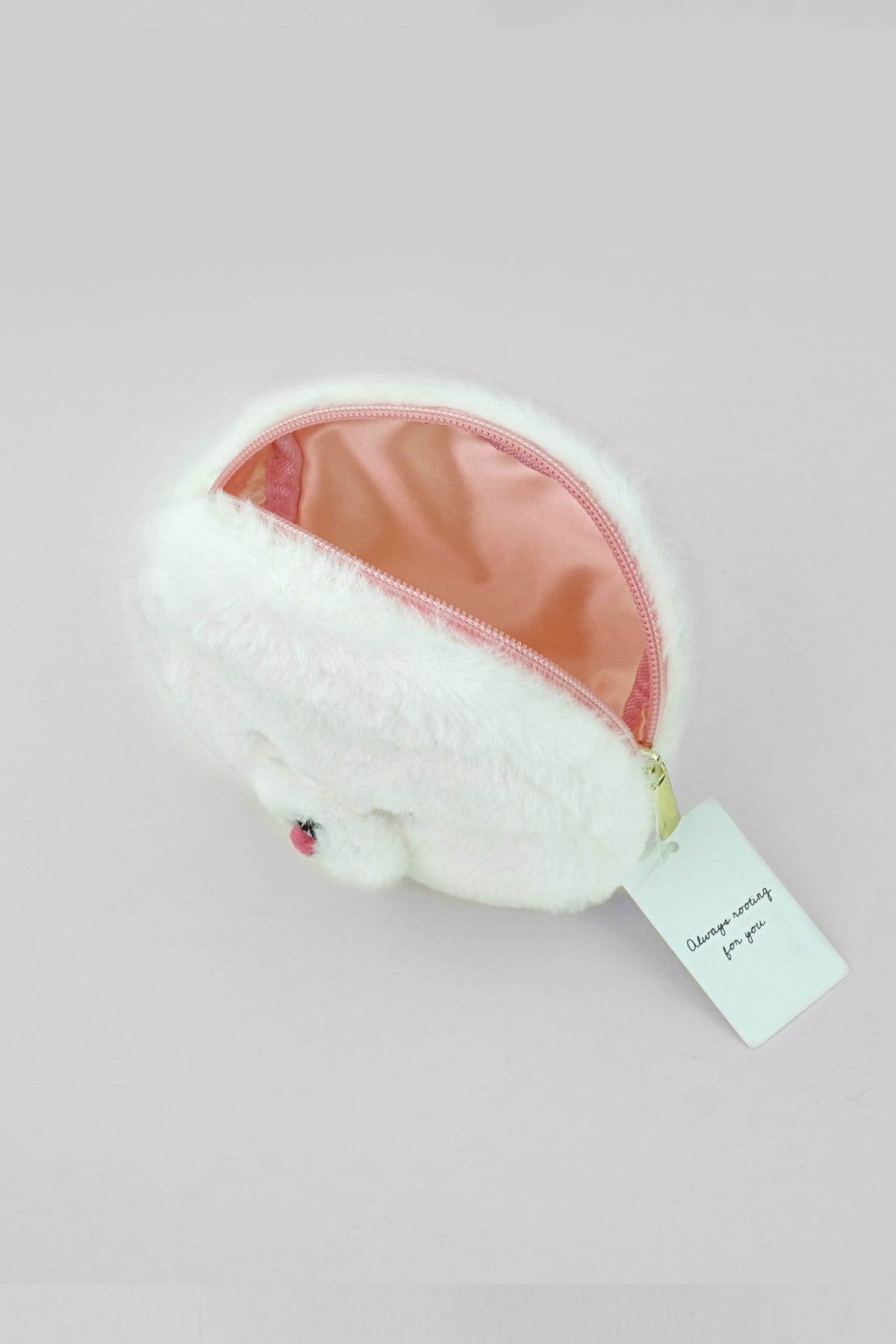 Fuzzy Bichon Frise Pouch (White)