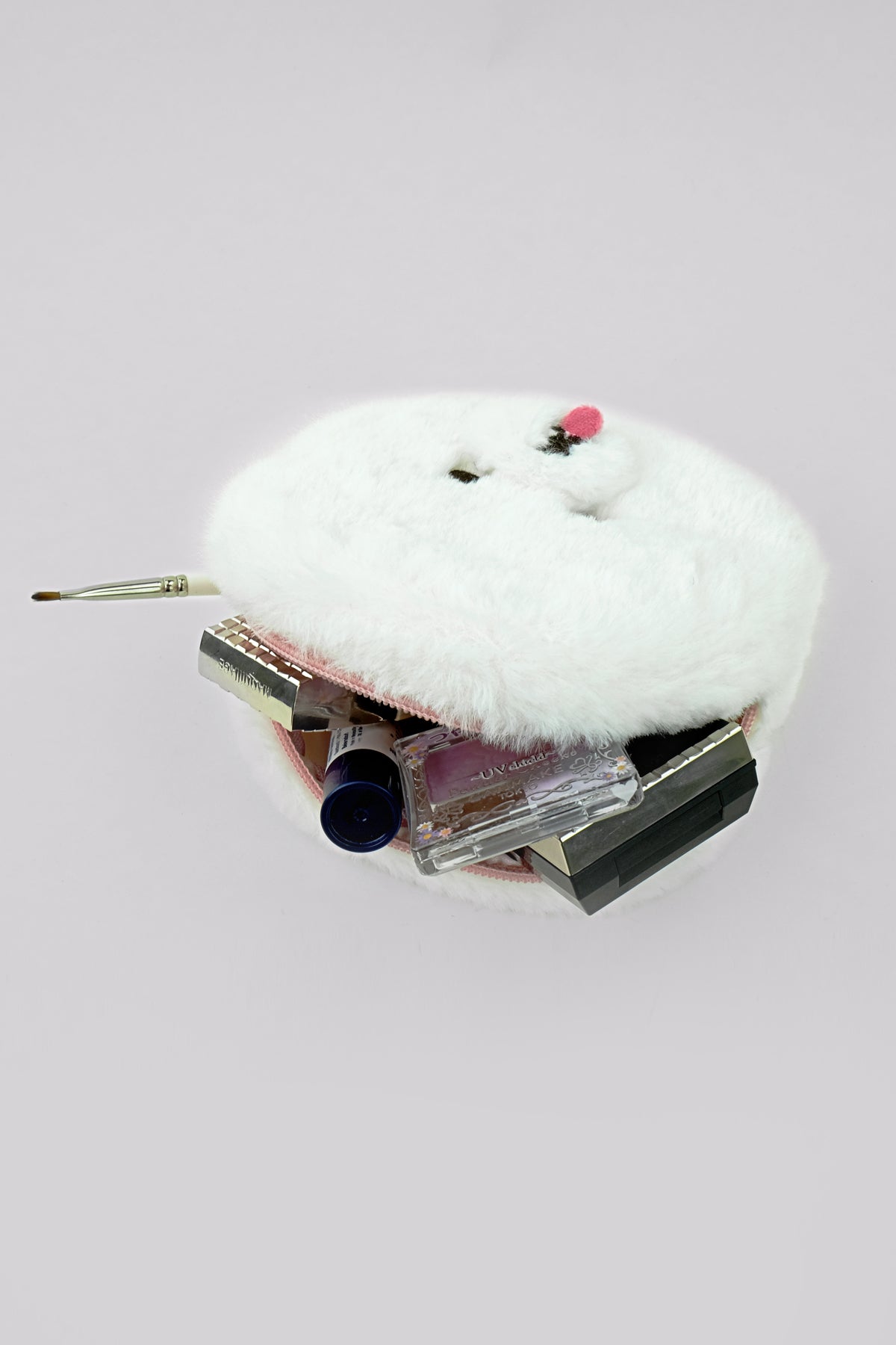 Fuzzy Bichon Frise Pouch (White)