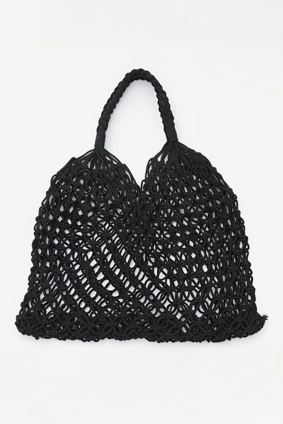 Weave Knit Tote (Black)