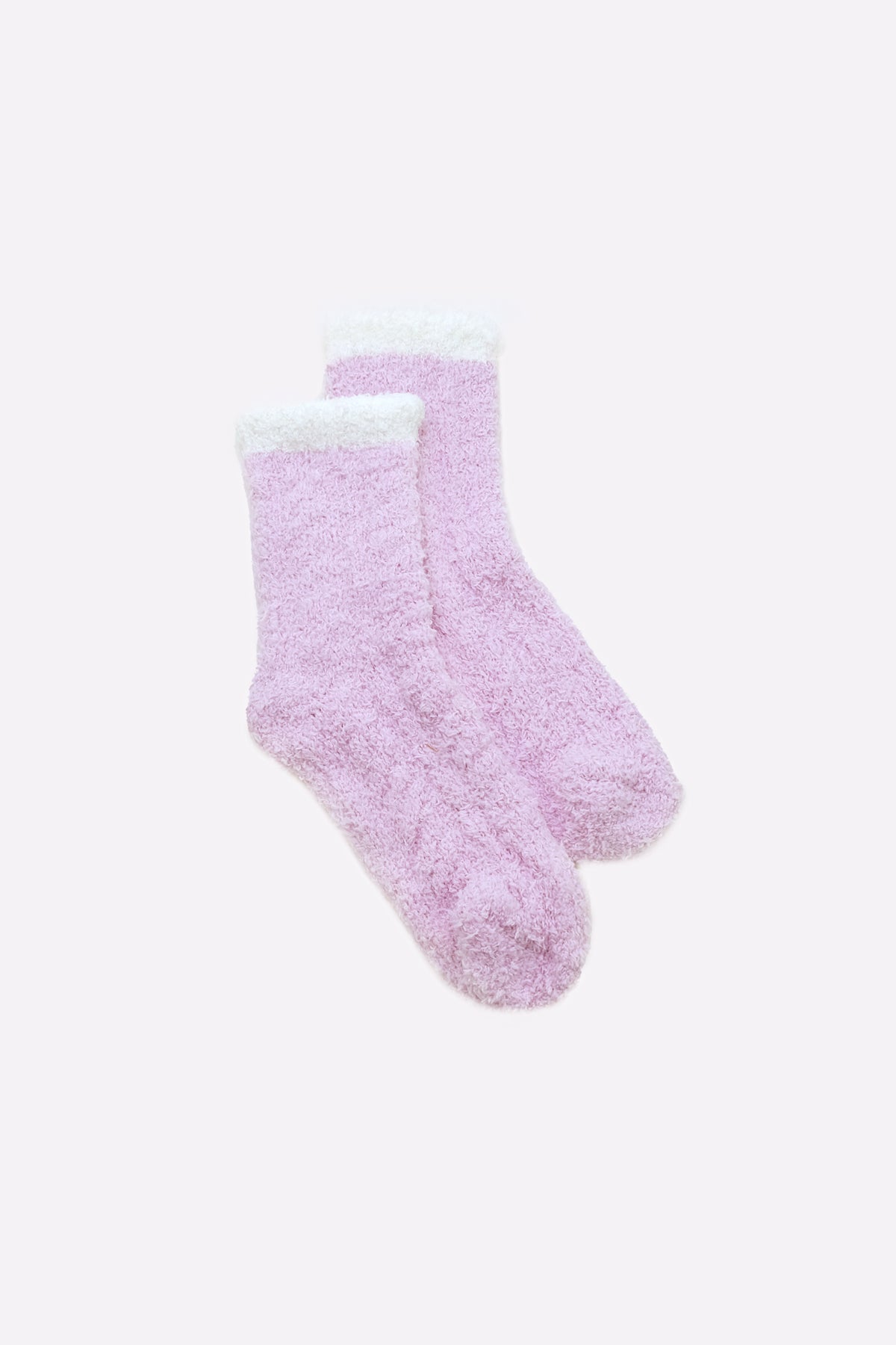 Two-tone Fuzzy Socks (Purple)