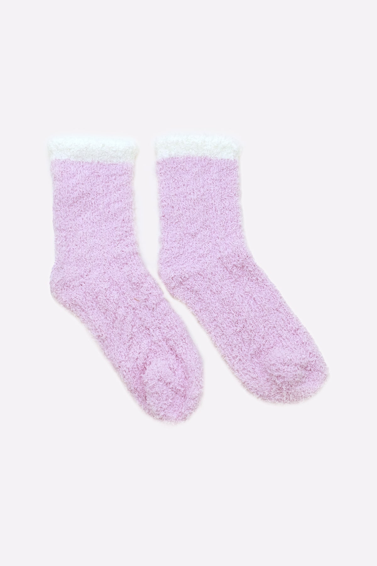 Two-tone Fuzzy Socks (Purple)