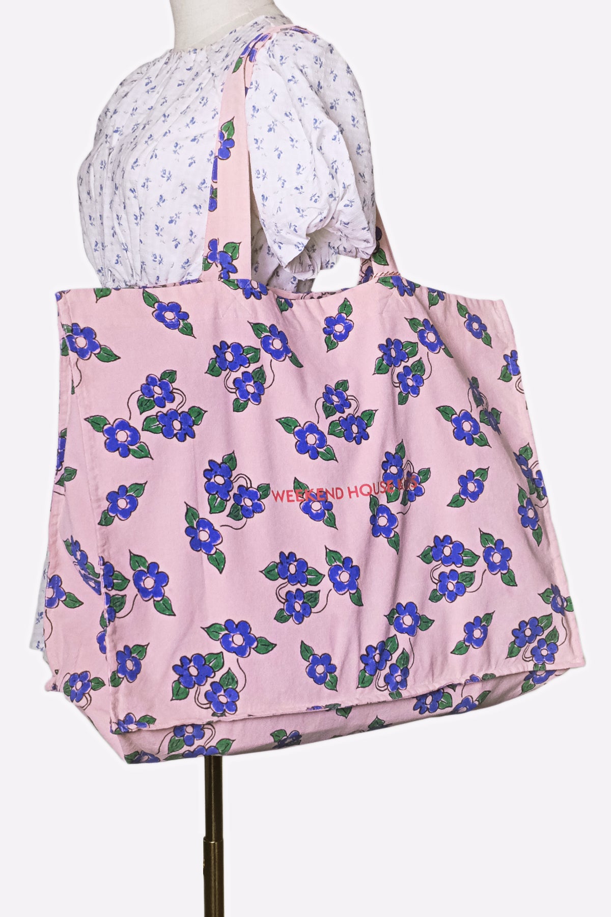 Weekend House Kids Pink Flowers Tote