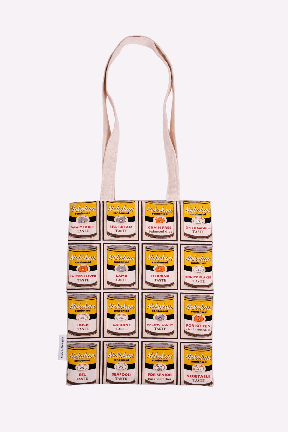 CIETLA Nekokan Cat Condensed Tote Bag (Yellow) Back