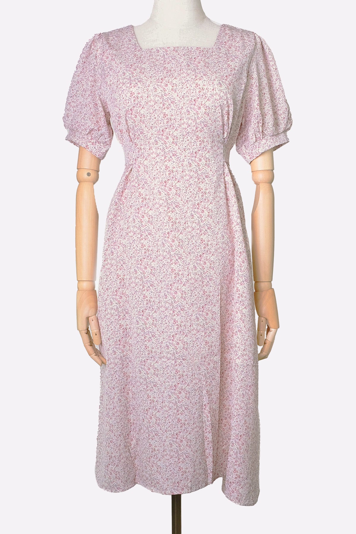 Floral Print Square-Neck Dress