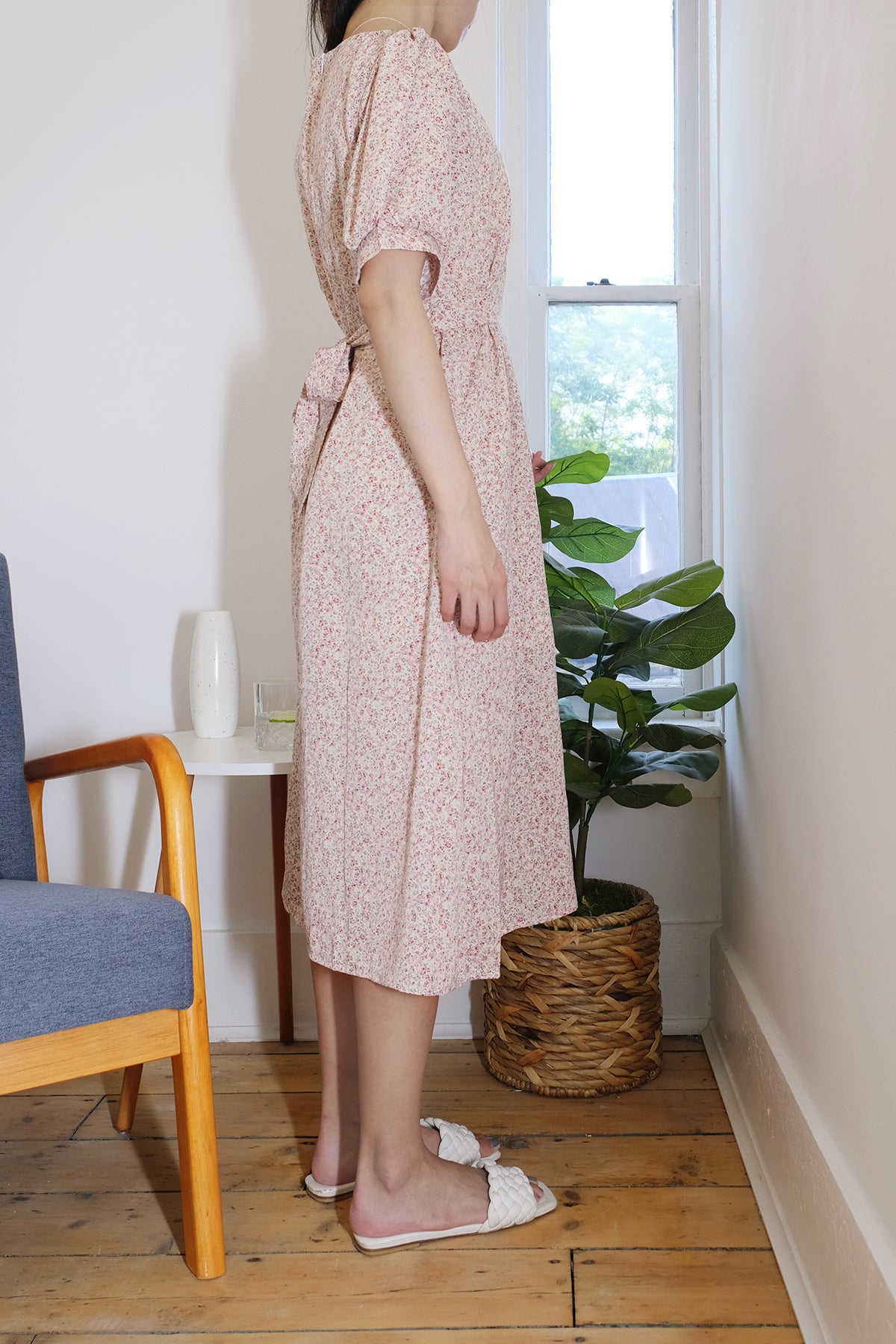 Floral Print Square-Neck Dress
