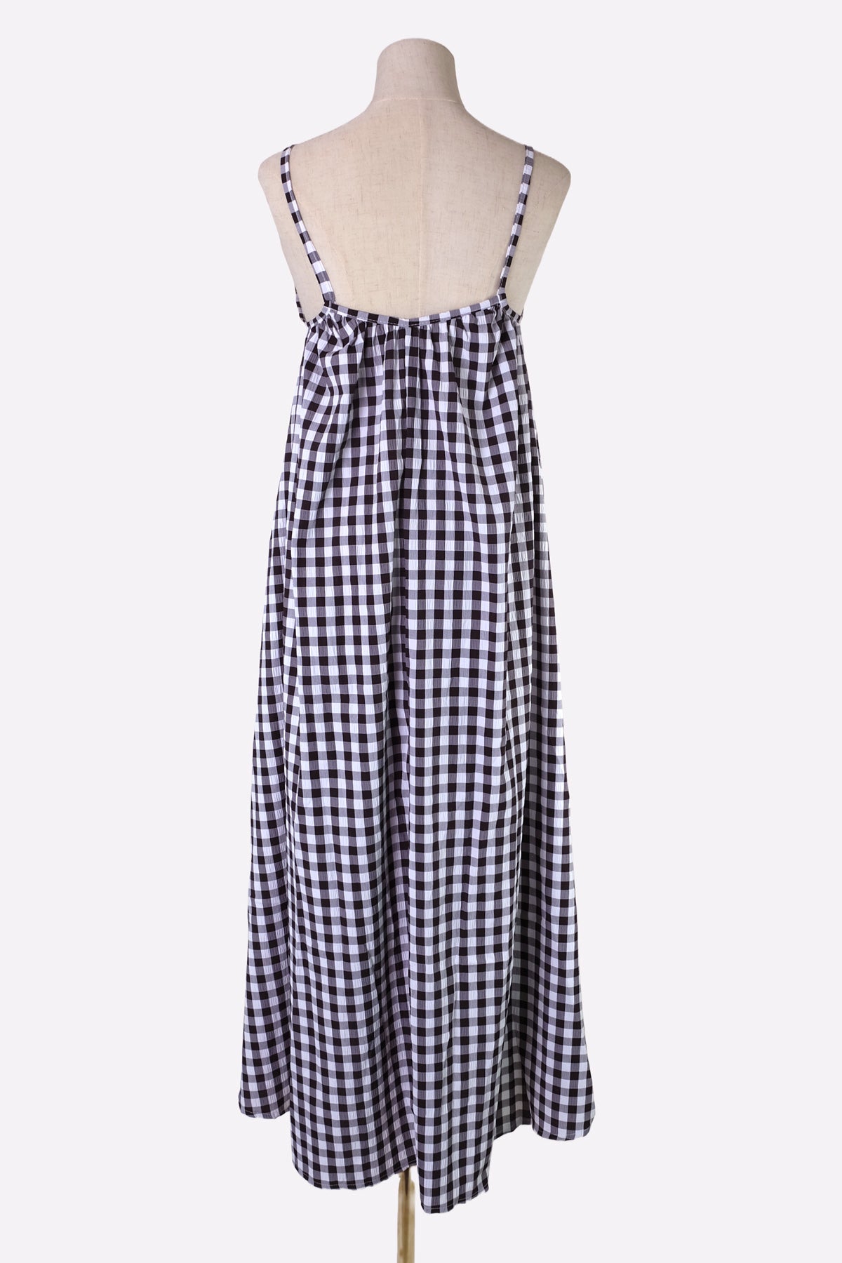 Gingham Maxi Dress (Black & White)