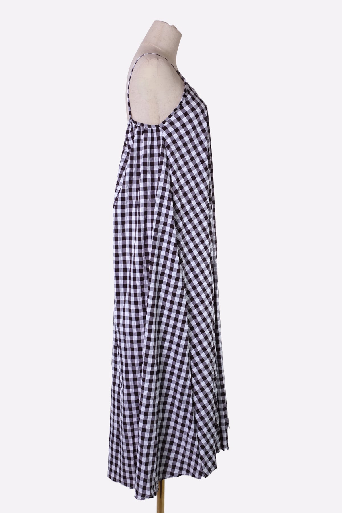 Gingham Maxi Dress (Black & White)