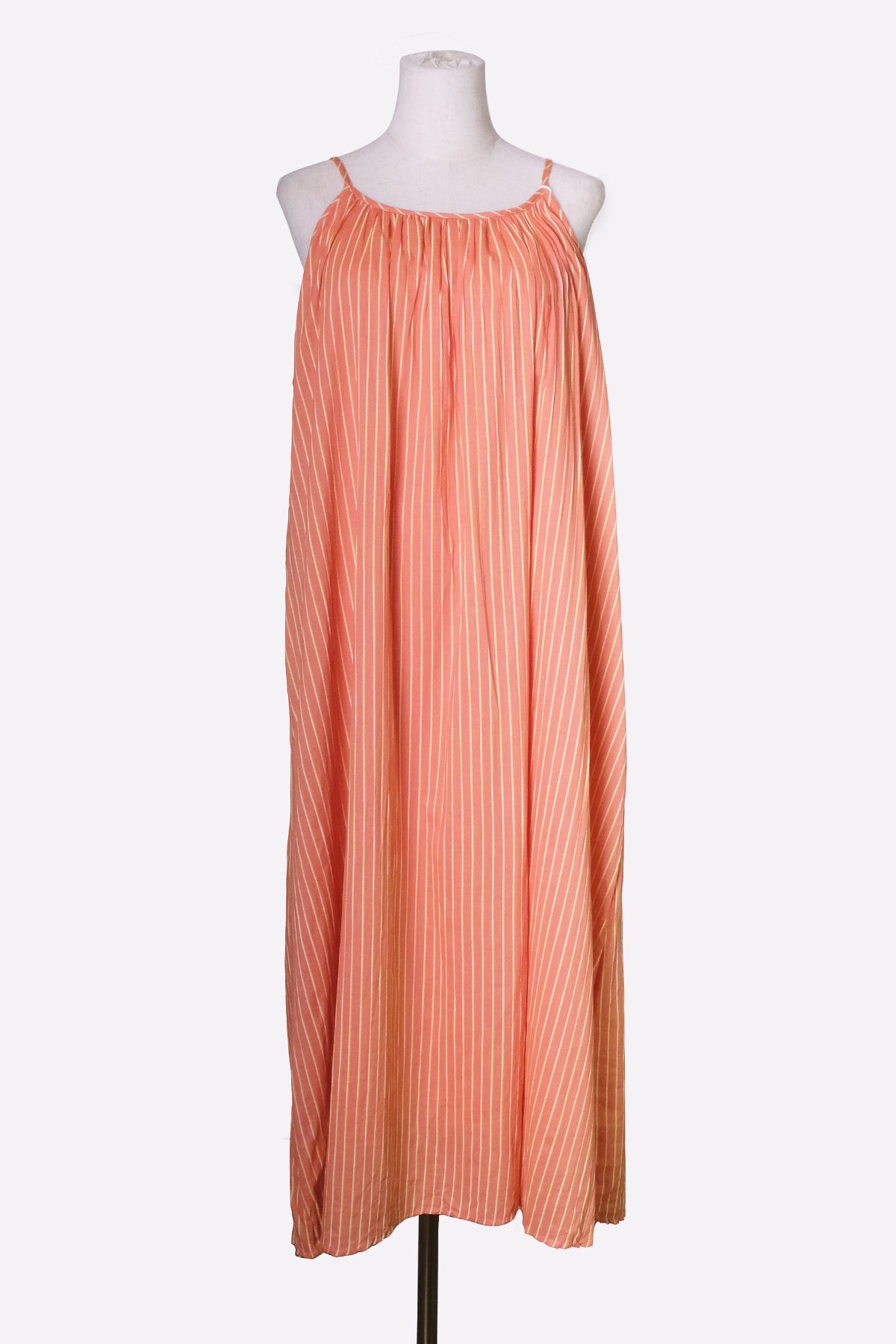 Casual Maxi Dress (Hot Coral)