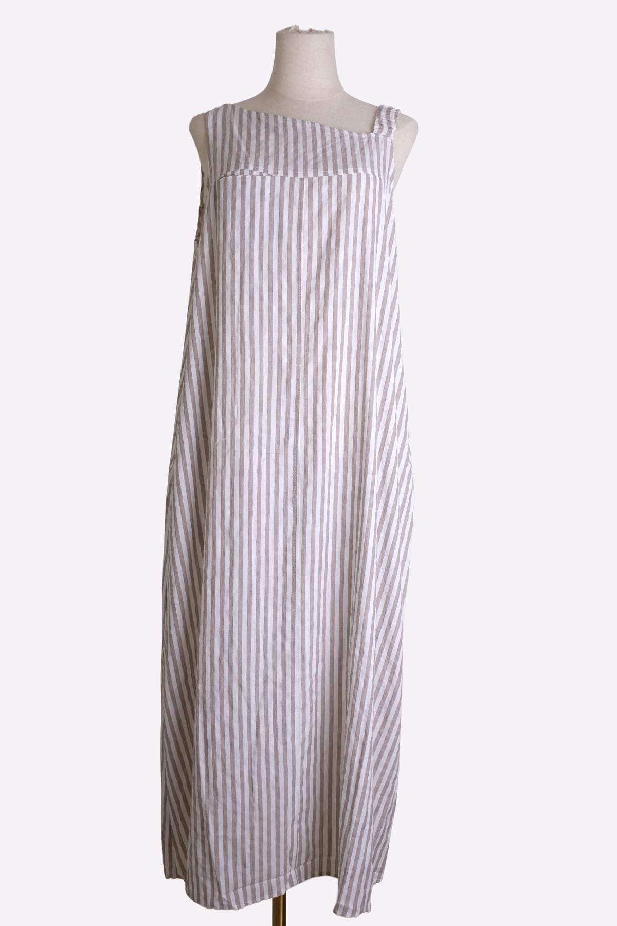 Stripe Work Dress (Brown Ash)
