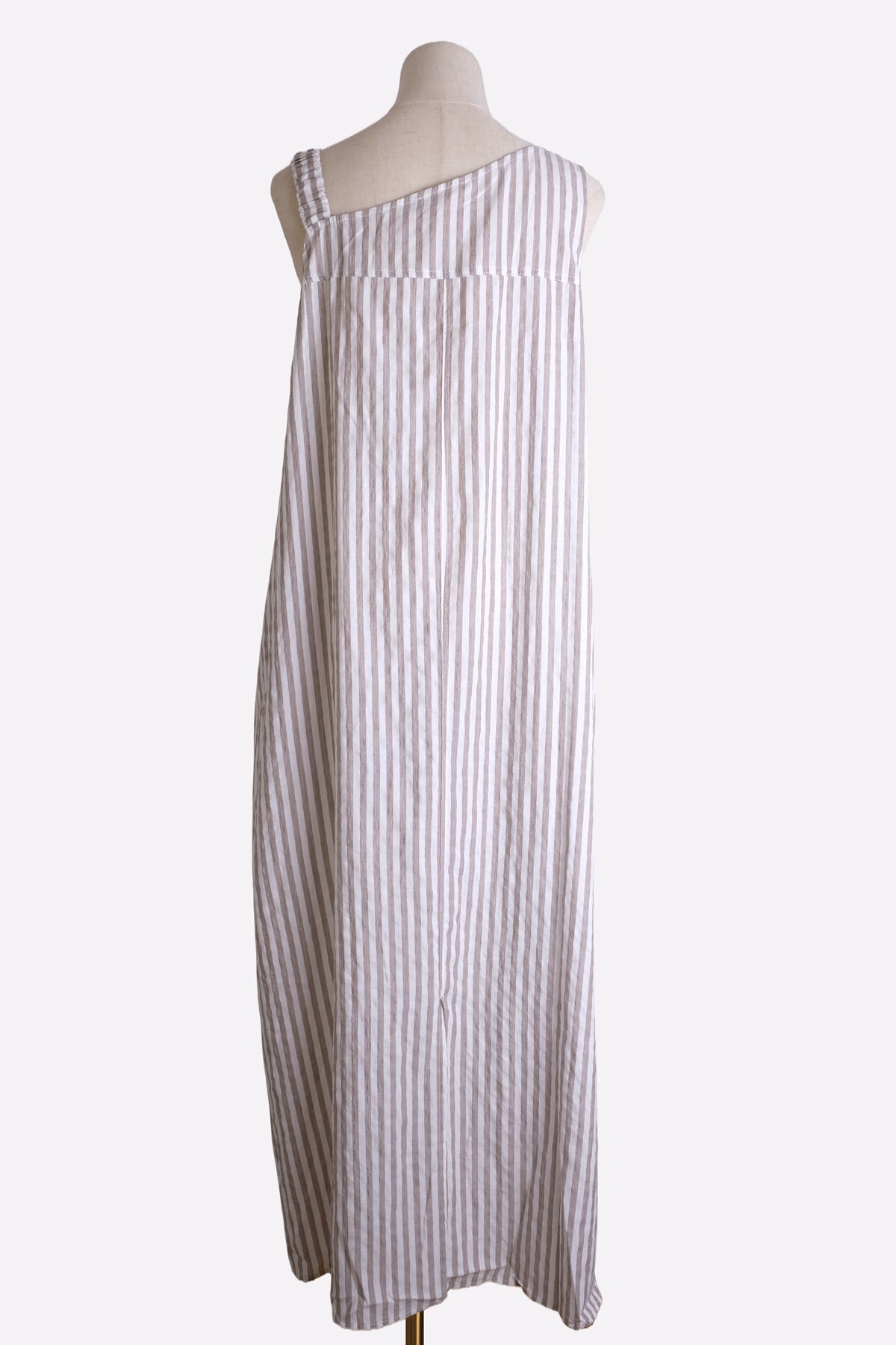 Stripe Work Dress (Brown Ash)