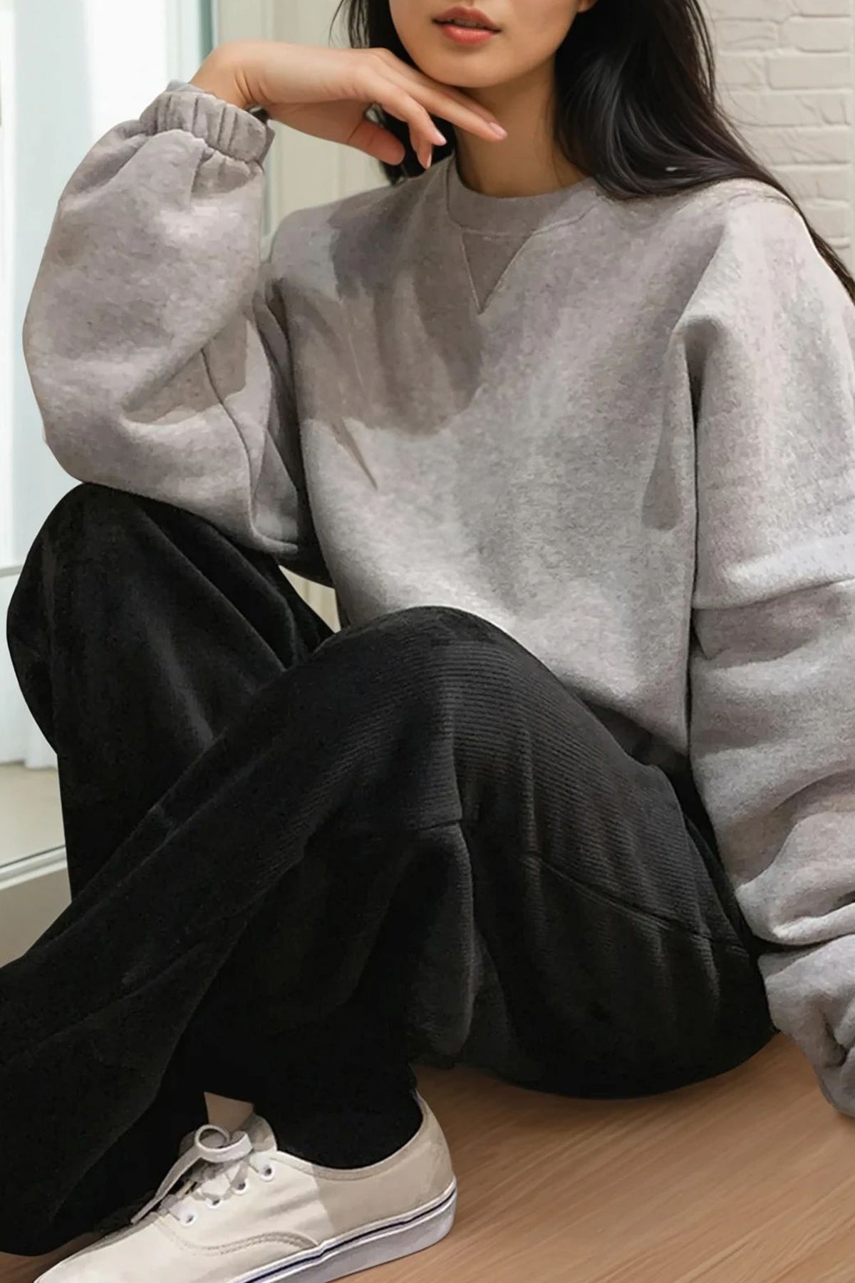 Soft Sherpa Lining Pants (Black)