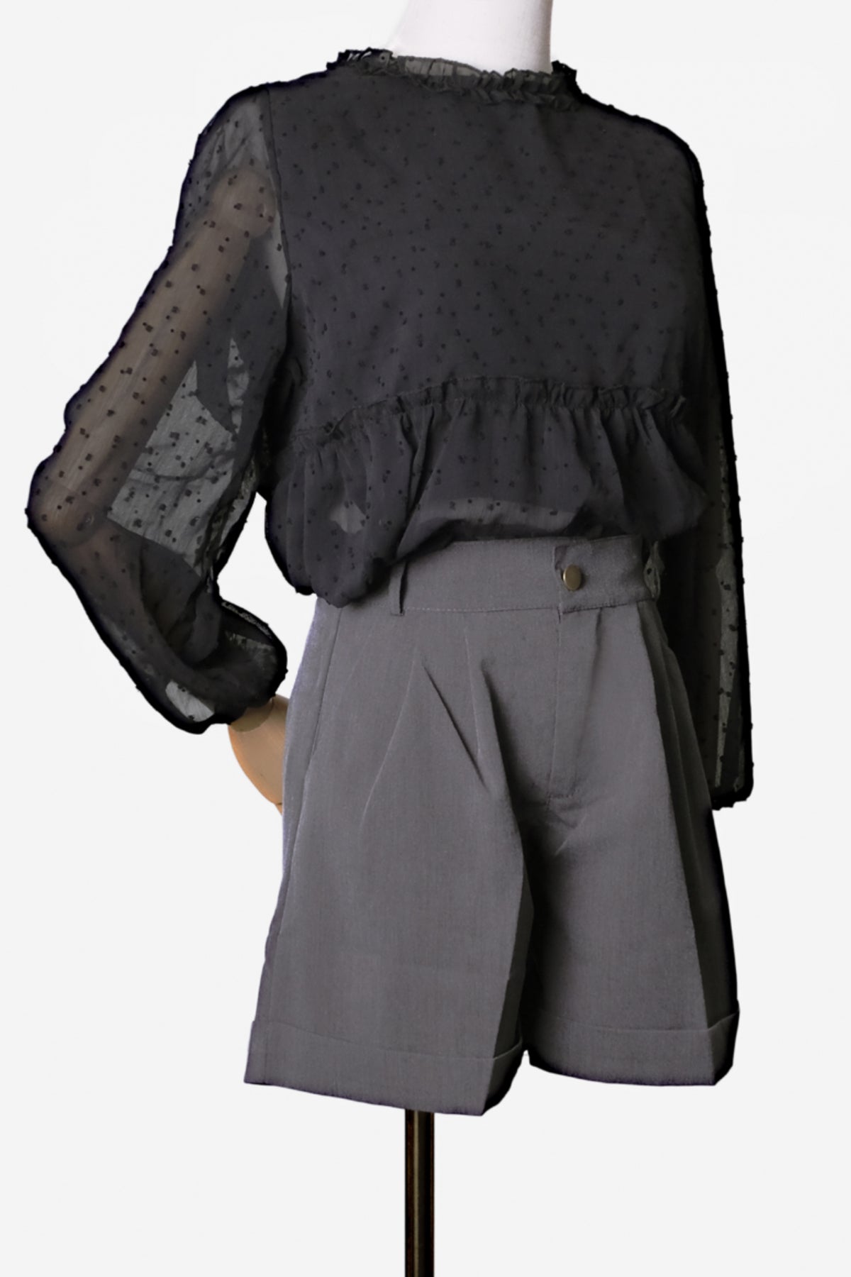 Wide Leg Shorts (Gray)