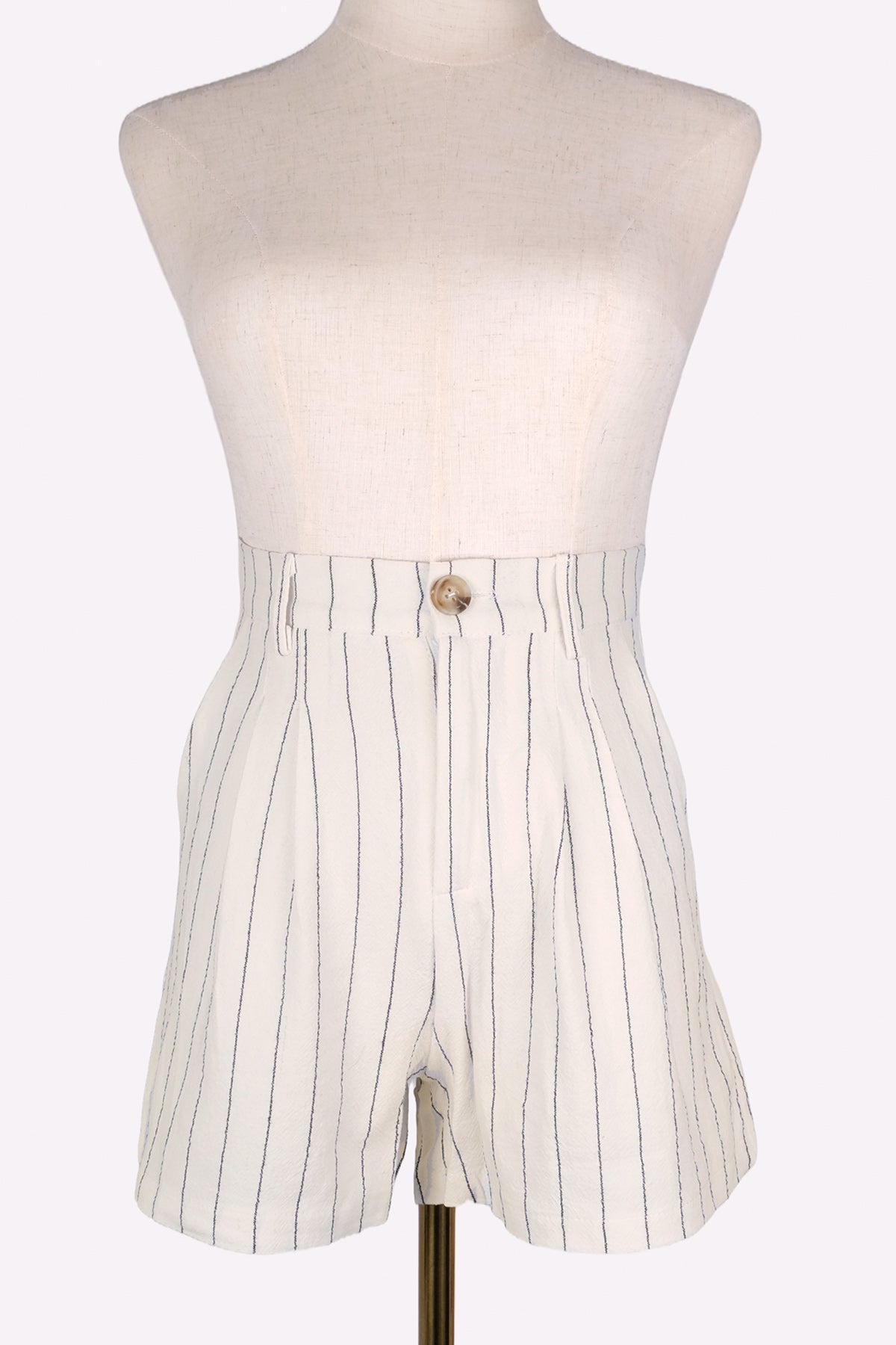 Striped Short Pants (Ivory)