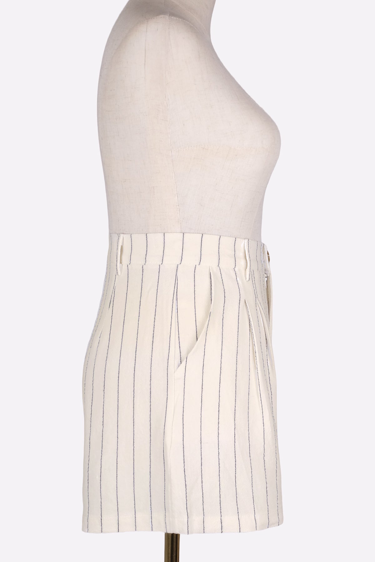 Striped Short Pants (Ivory)