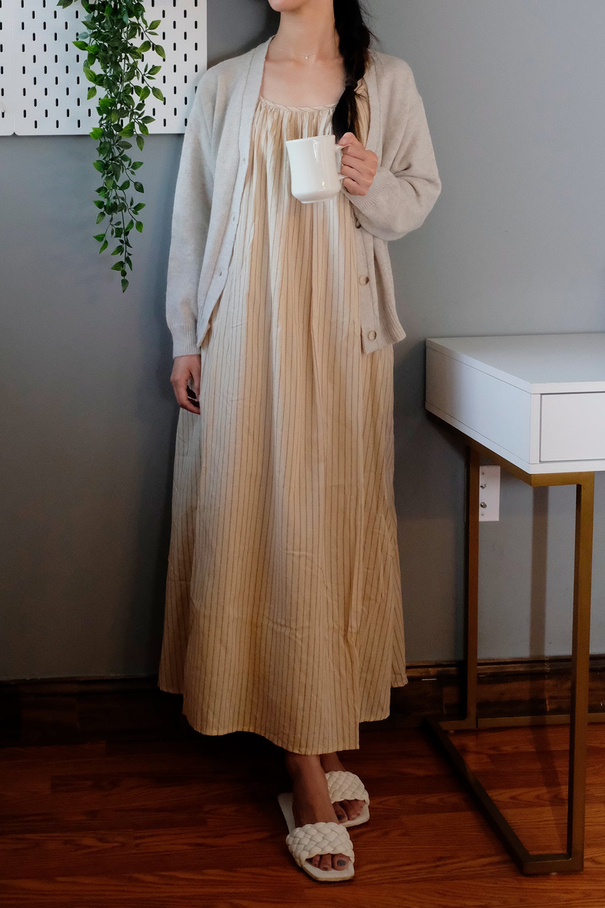 Alpaca Mix Cardigan (Oatmeal)
