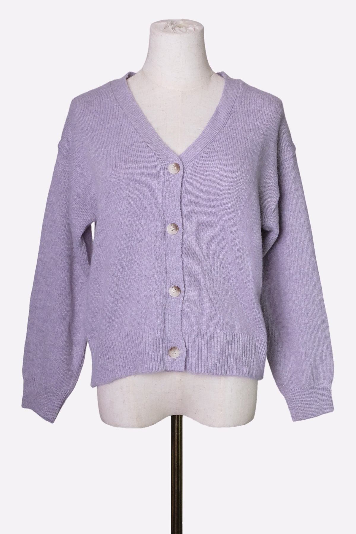 Alpaca Mix Cardigan (Light Purple)