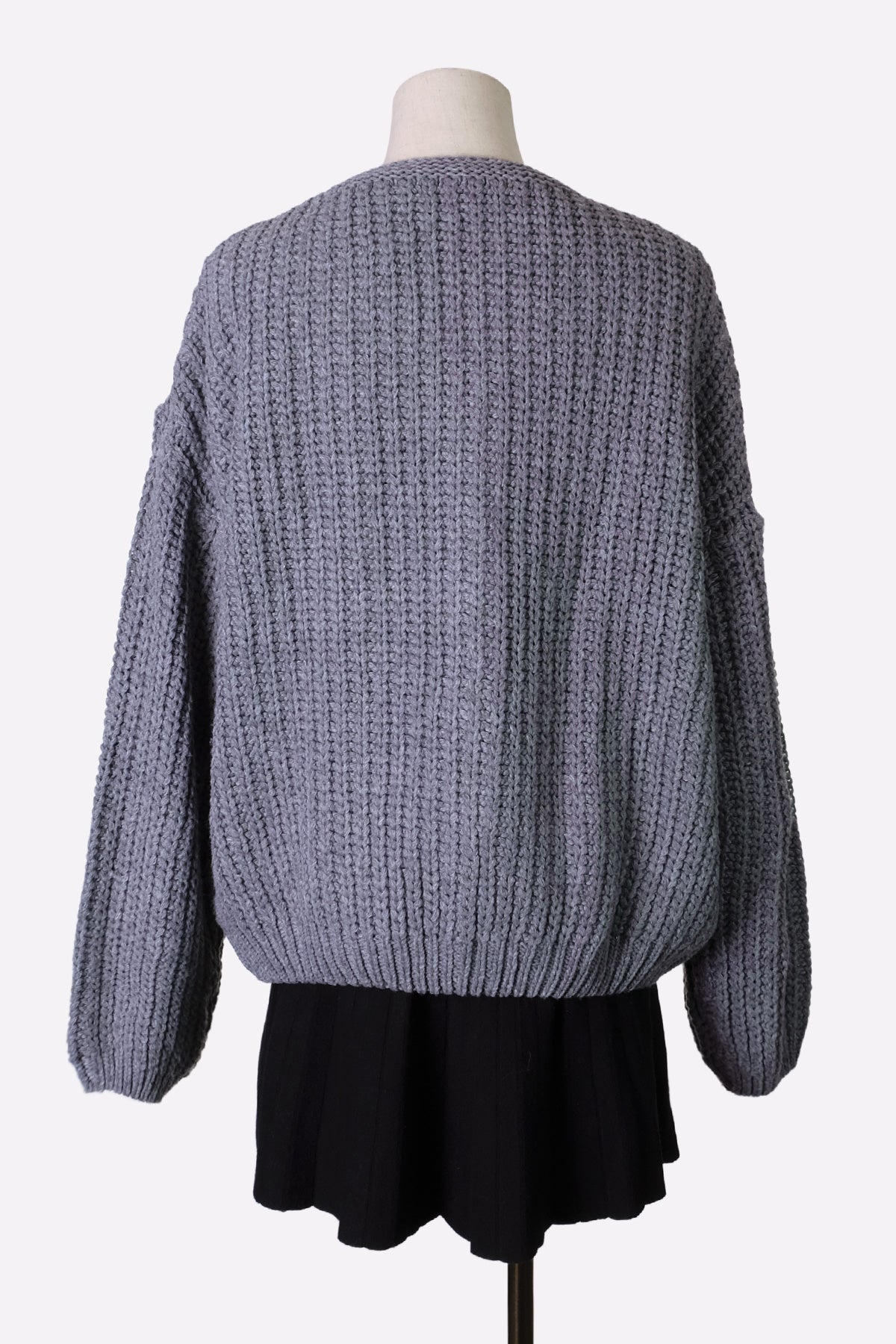 Chunky Twist Cardigan - Gray