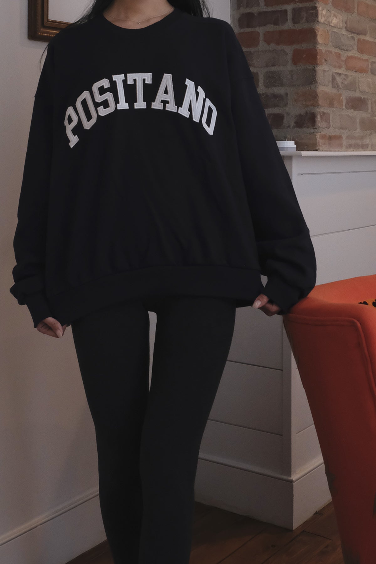 Positano Sweatshirt (Gray, Navy Blue)