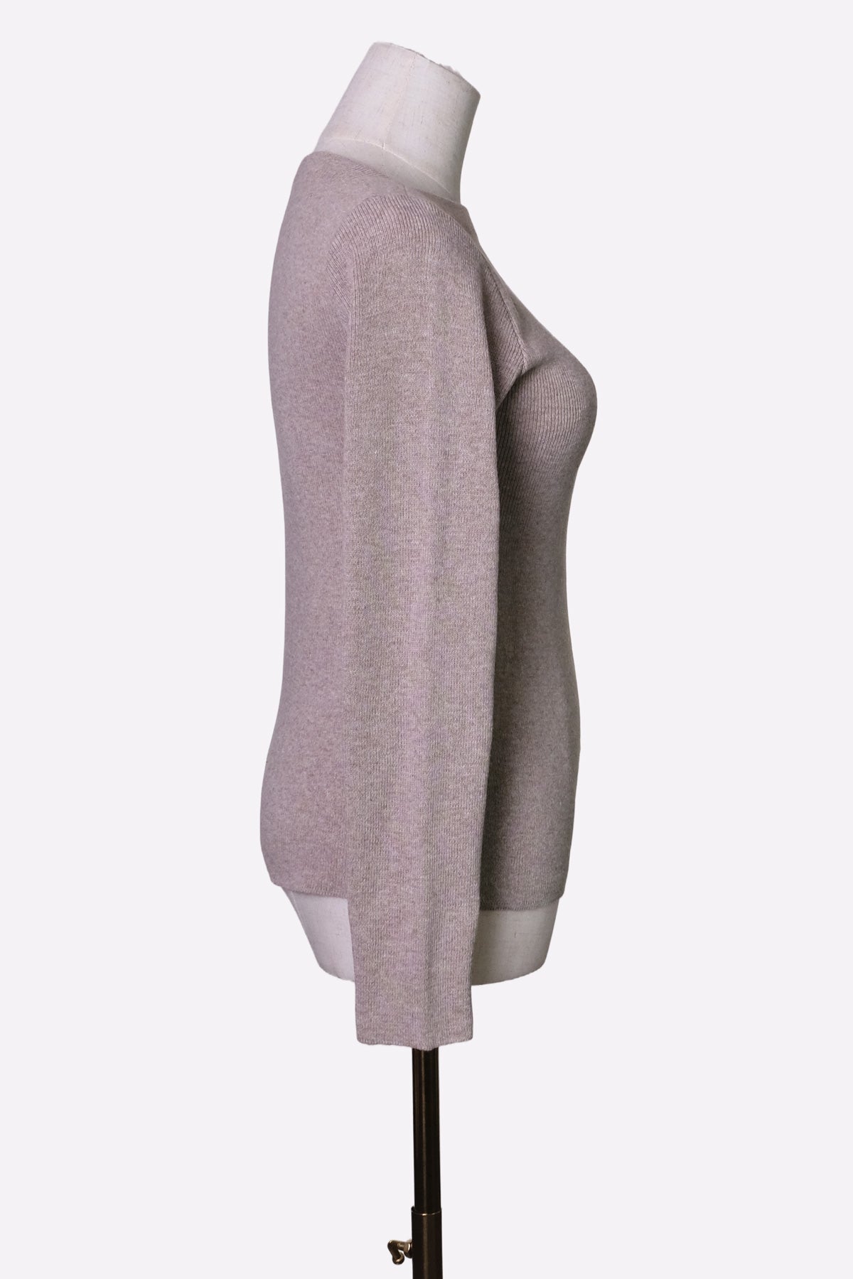 Rib Knit Top (Beige)
