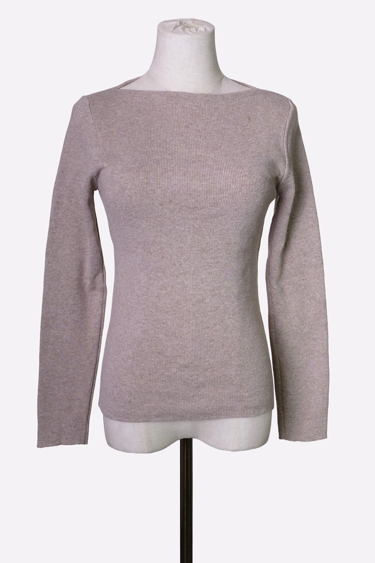 Rib Knit Top (Beige)