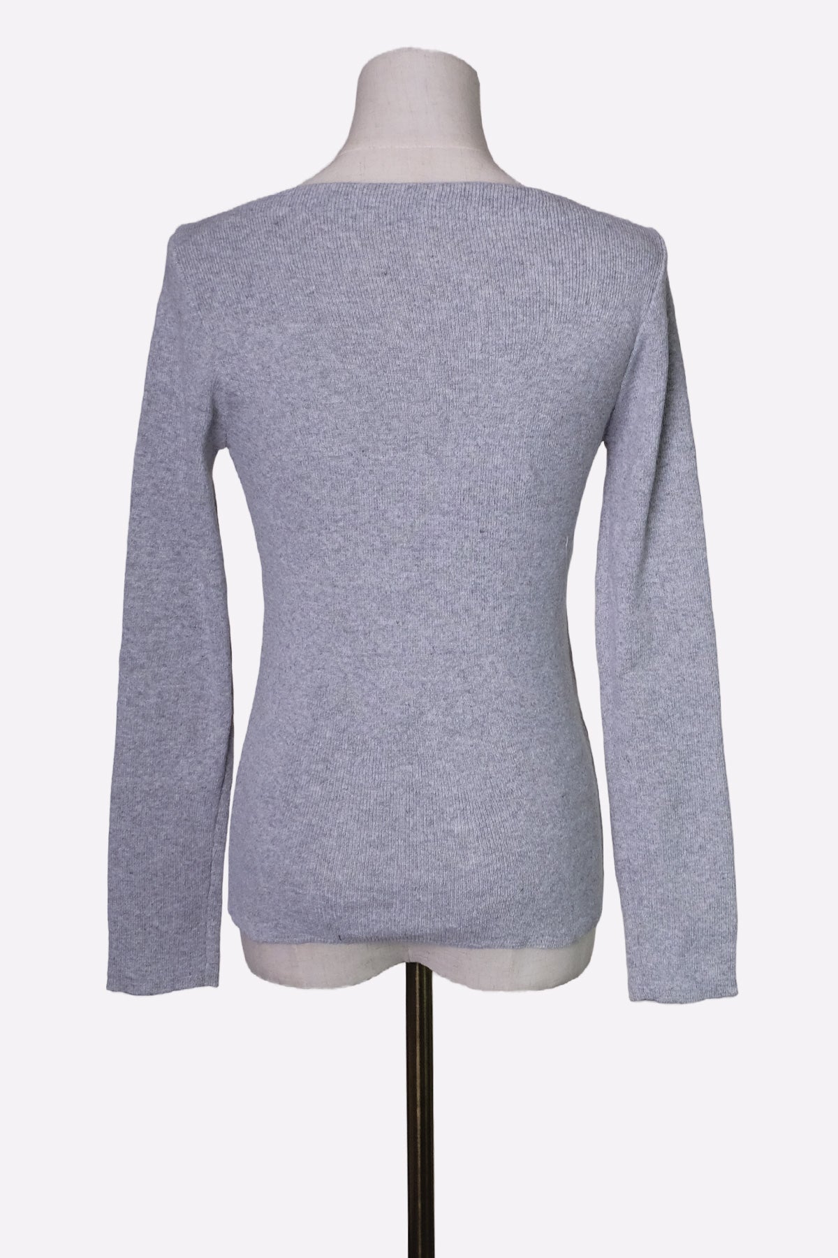 Rib Knit Top (Gray)