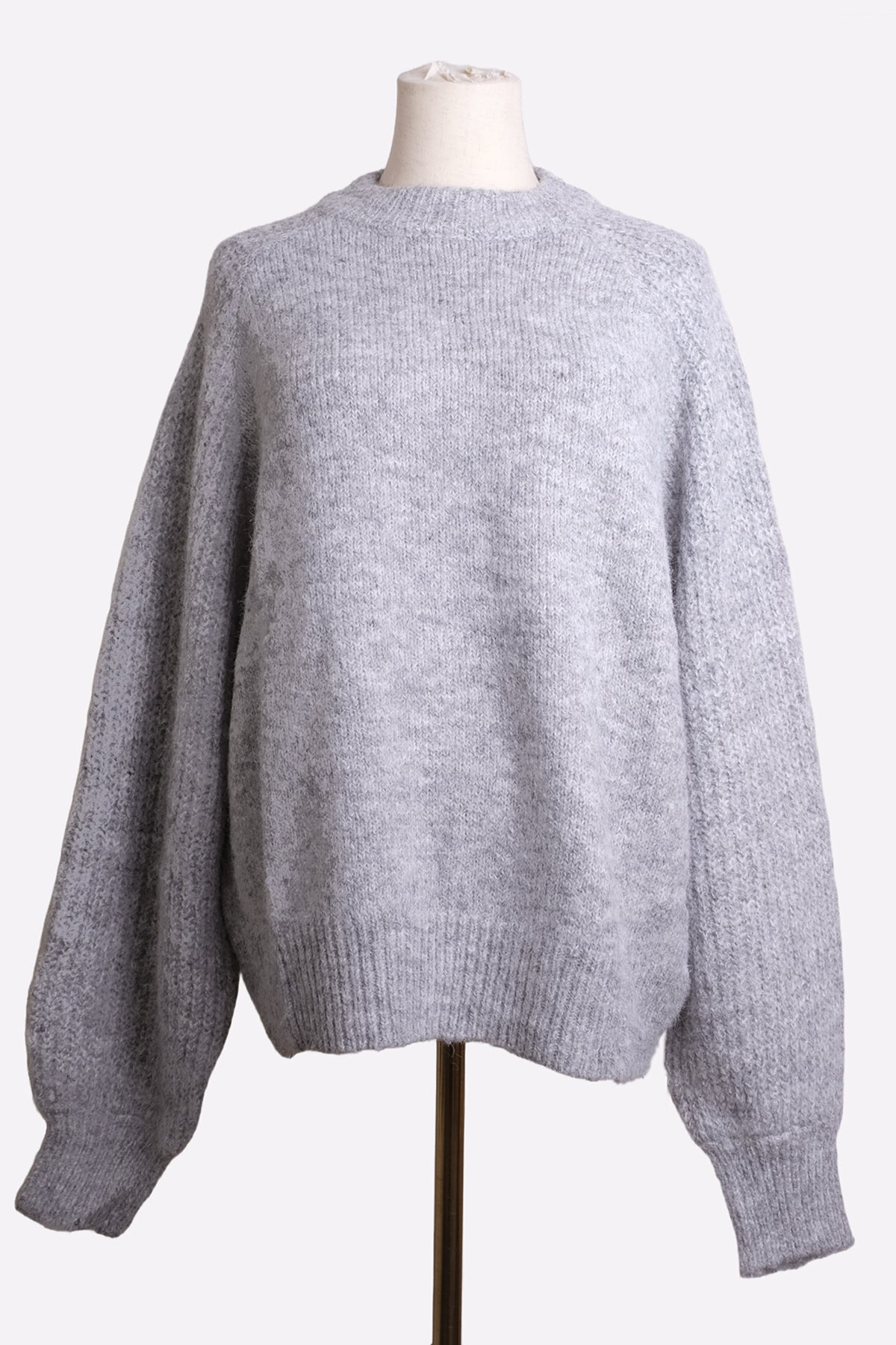 Raglan Knit Sweater (Gray)
