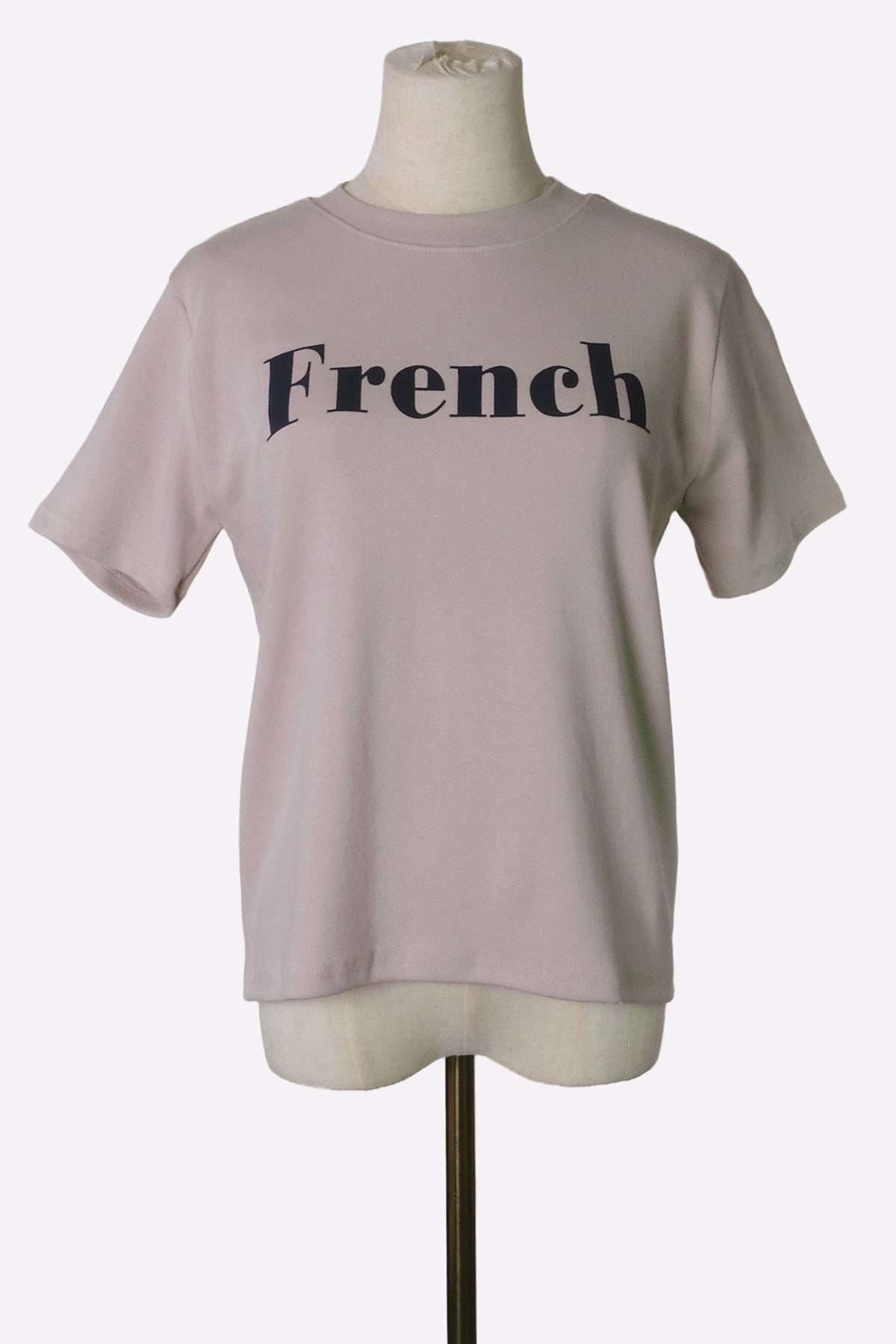 French Lettering T-shirt (Beige)