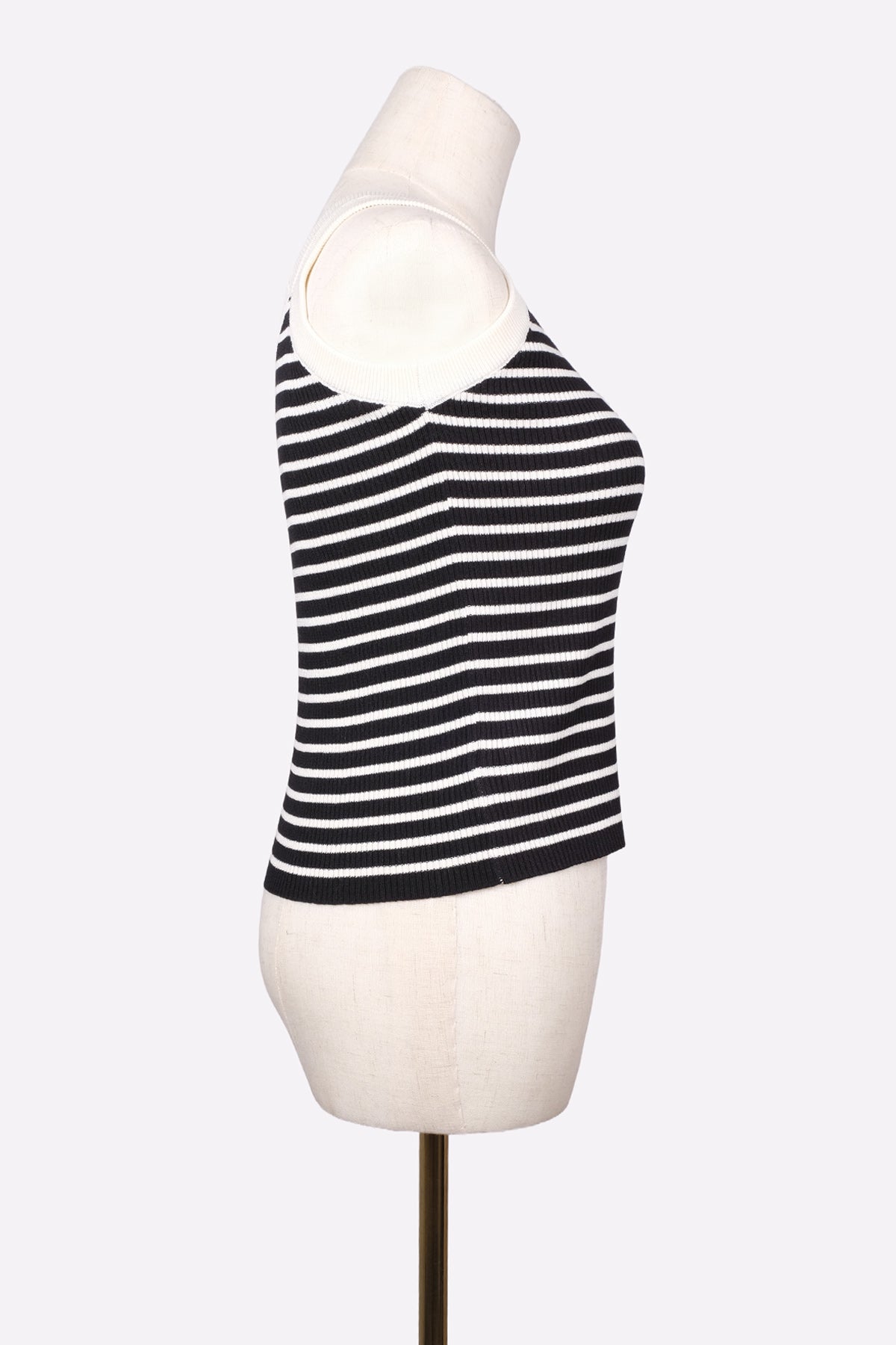 Bicolor Striped Tank (Black)