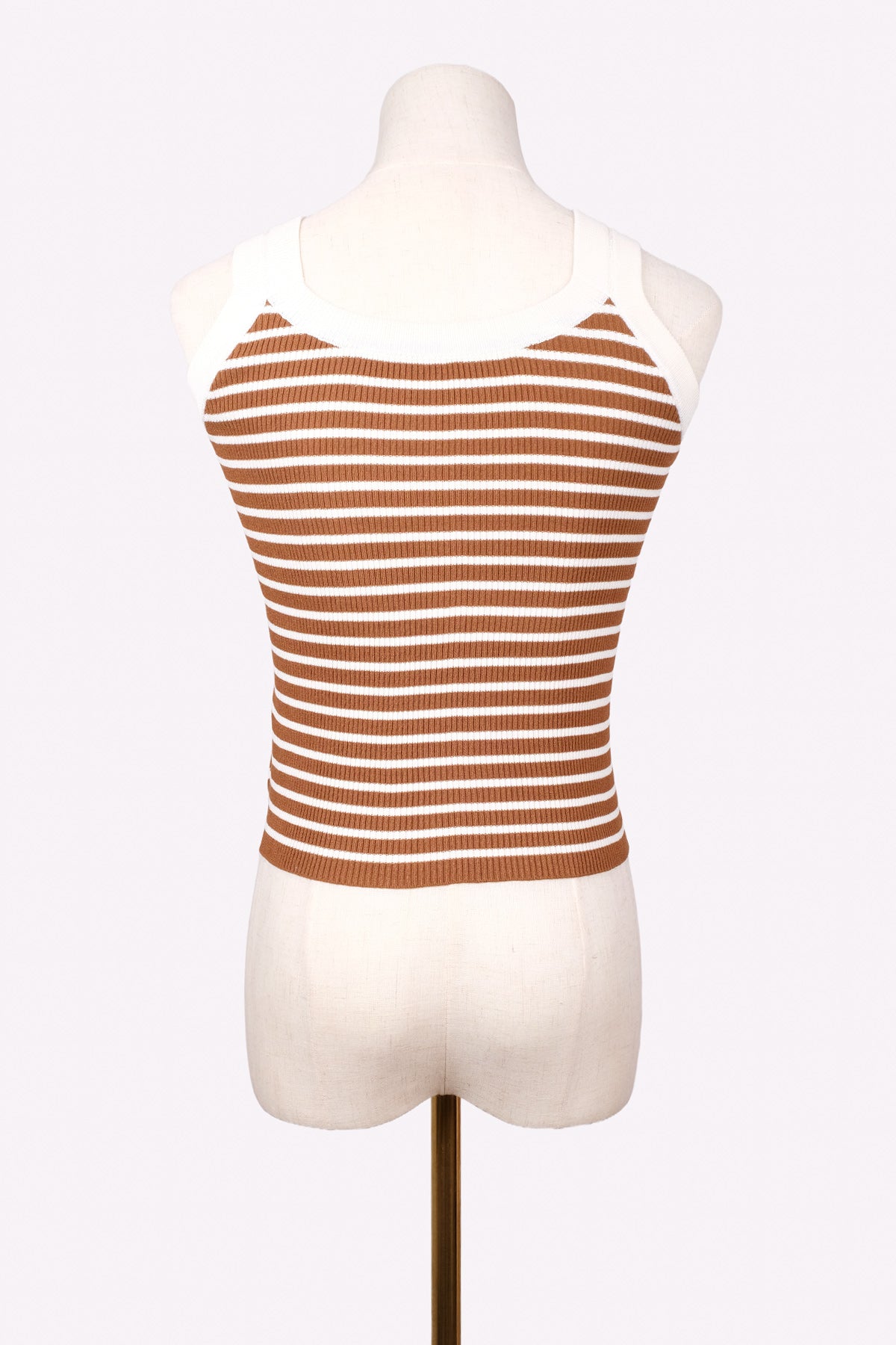 Bicolor Striped Tank (Brown)