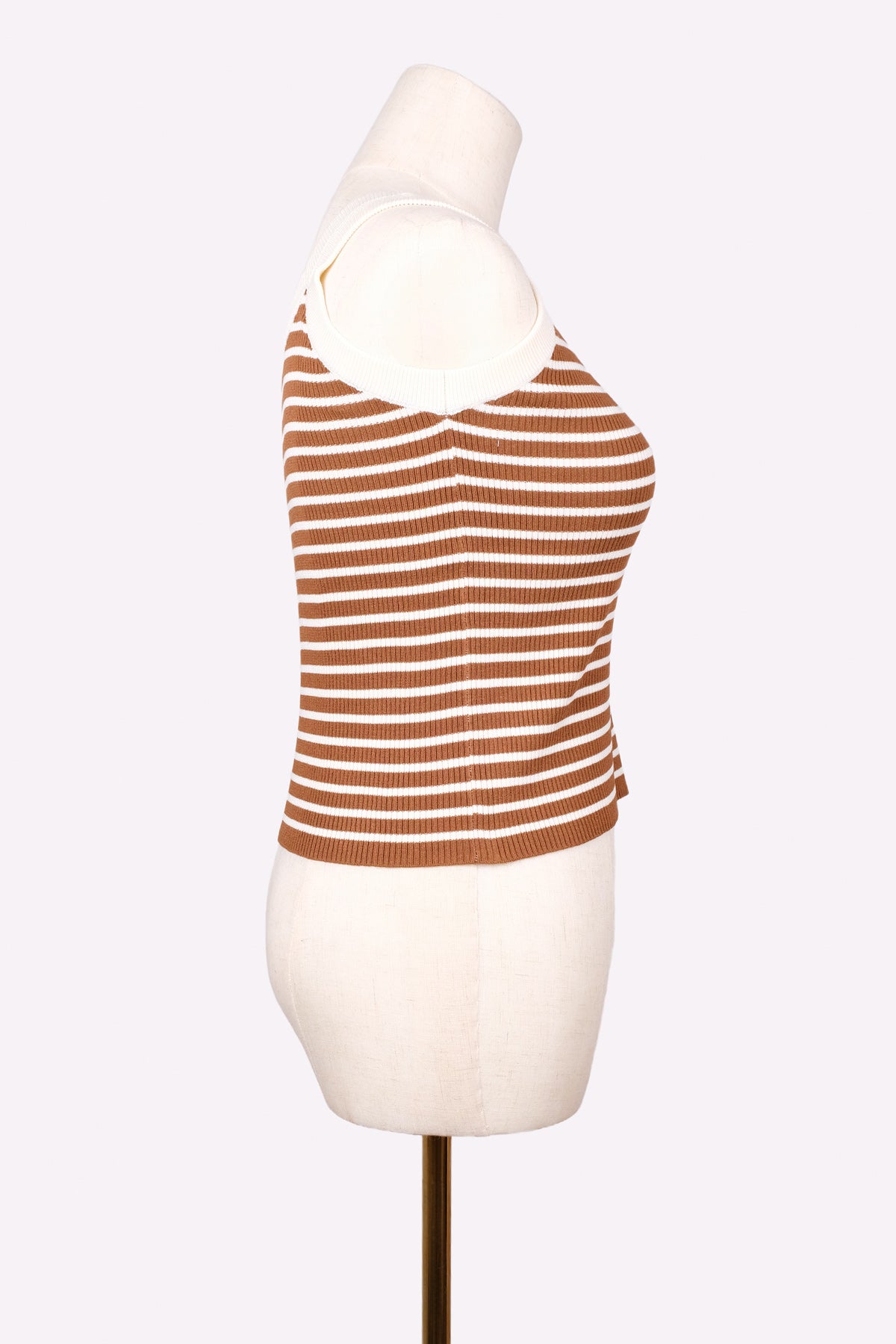 Bicolor Striped Tank (Brown)