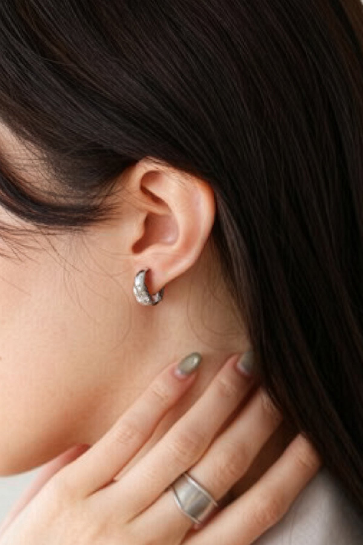 Double Droplet Clip-on Earrings (Silver)